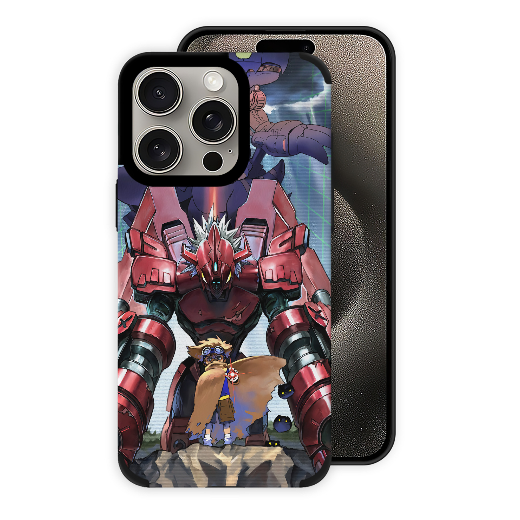 （画像用） Digimon デジタルモンスター/デジモン 【iPhone15ProMax対応】 PUレザー スマホケース 耐衝撃＆黄変防止
