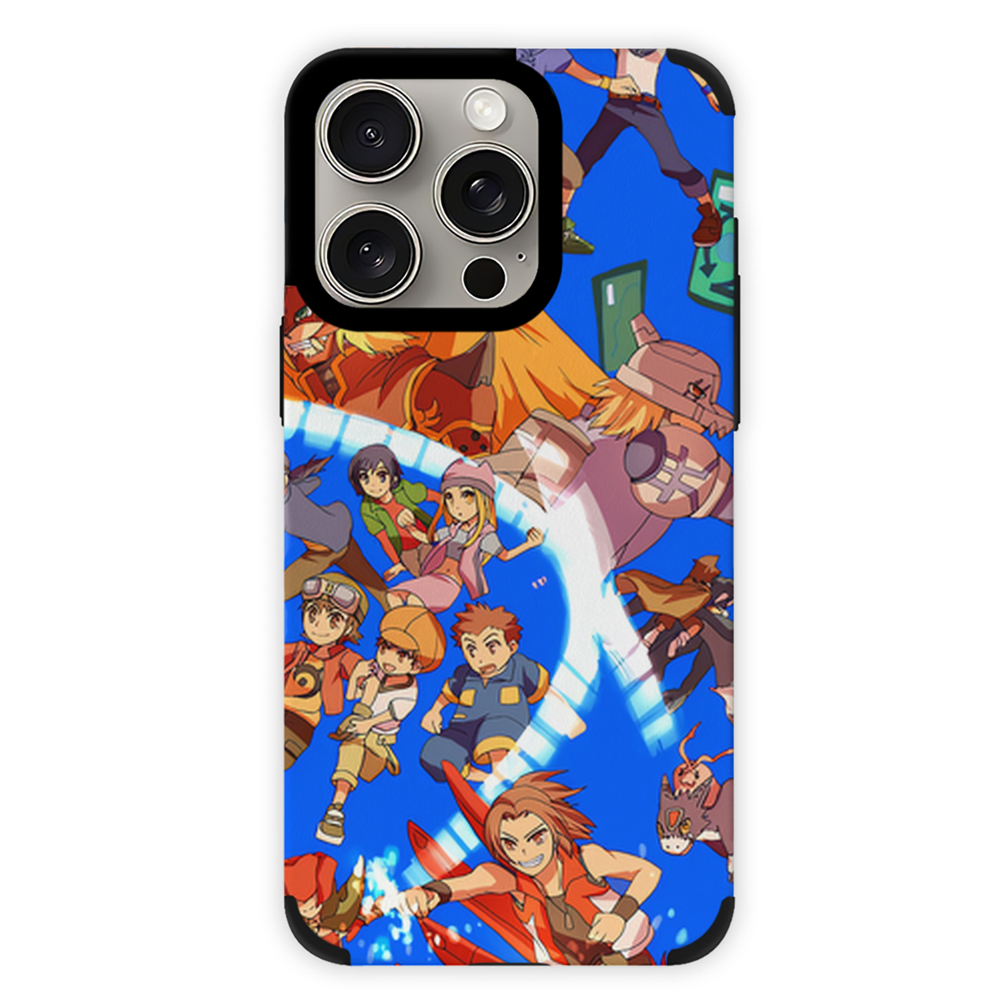 （画像用） Digimon デジタルモンスター/デジモン 【iPhone15ProMax対応】 PUレザー スマホケース 耐衝撃＆黄変防止