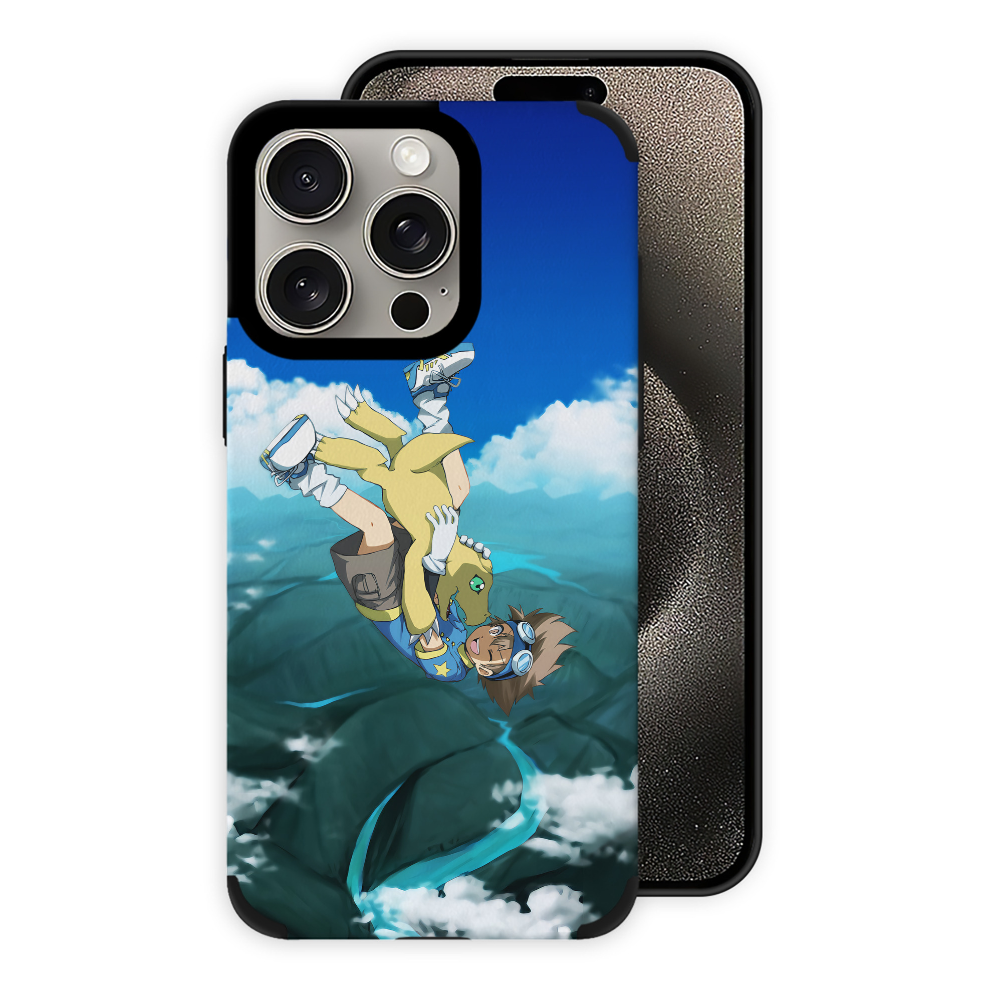 （画像用） Digimon デジタルモンスター/デジモン 【iPhone15ProMax対応】 PUレザー スマホケース 耐衝撃＆黄変防止