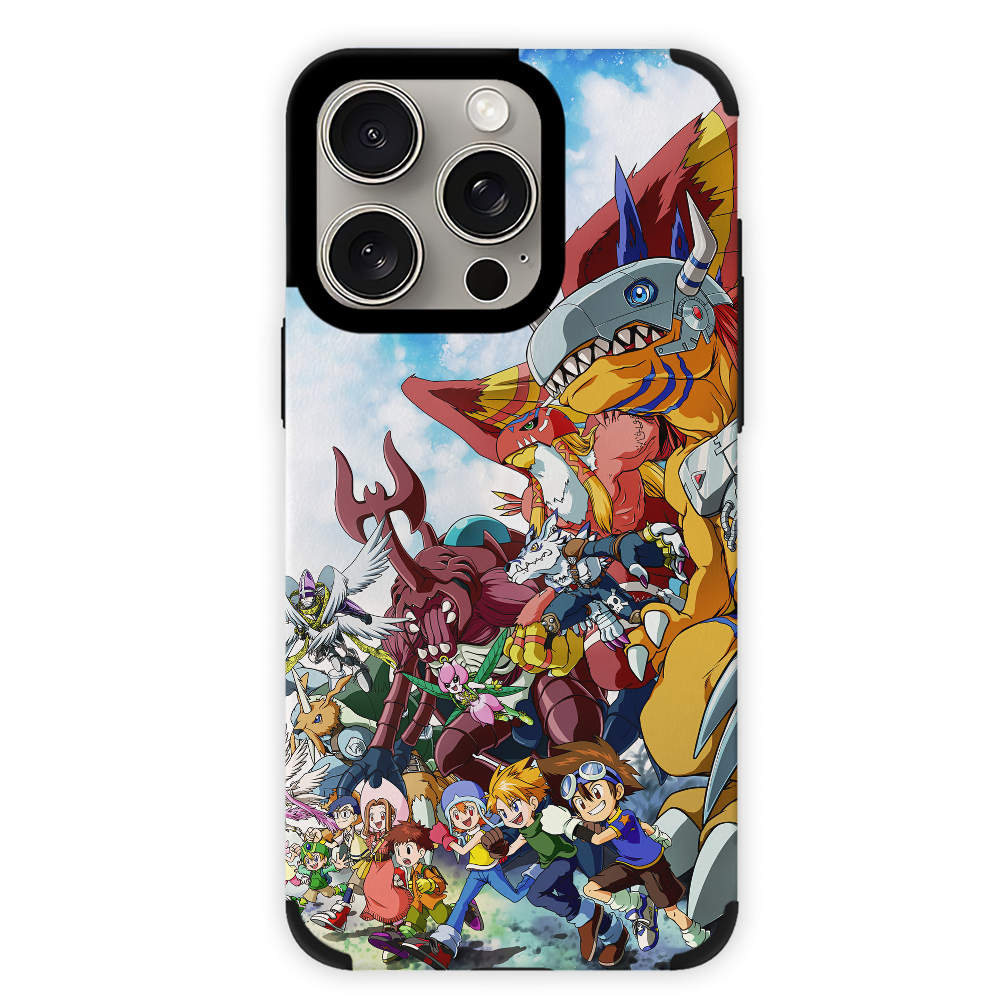 （画像用） Digimon デジタルモンスター/デジモン 【iPhone15ProMax対応】 PUレザー スマホケース 耐衝撃＆黄変防止