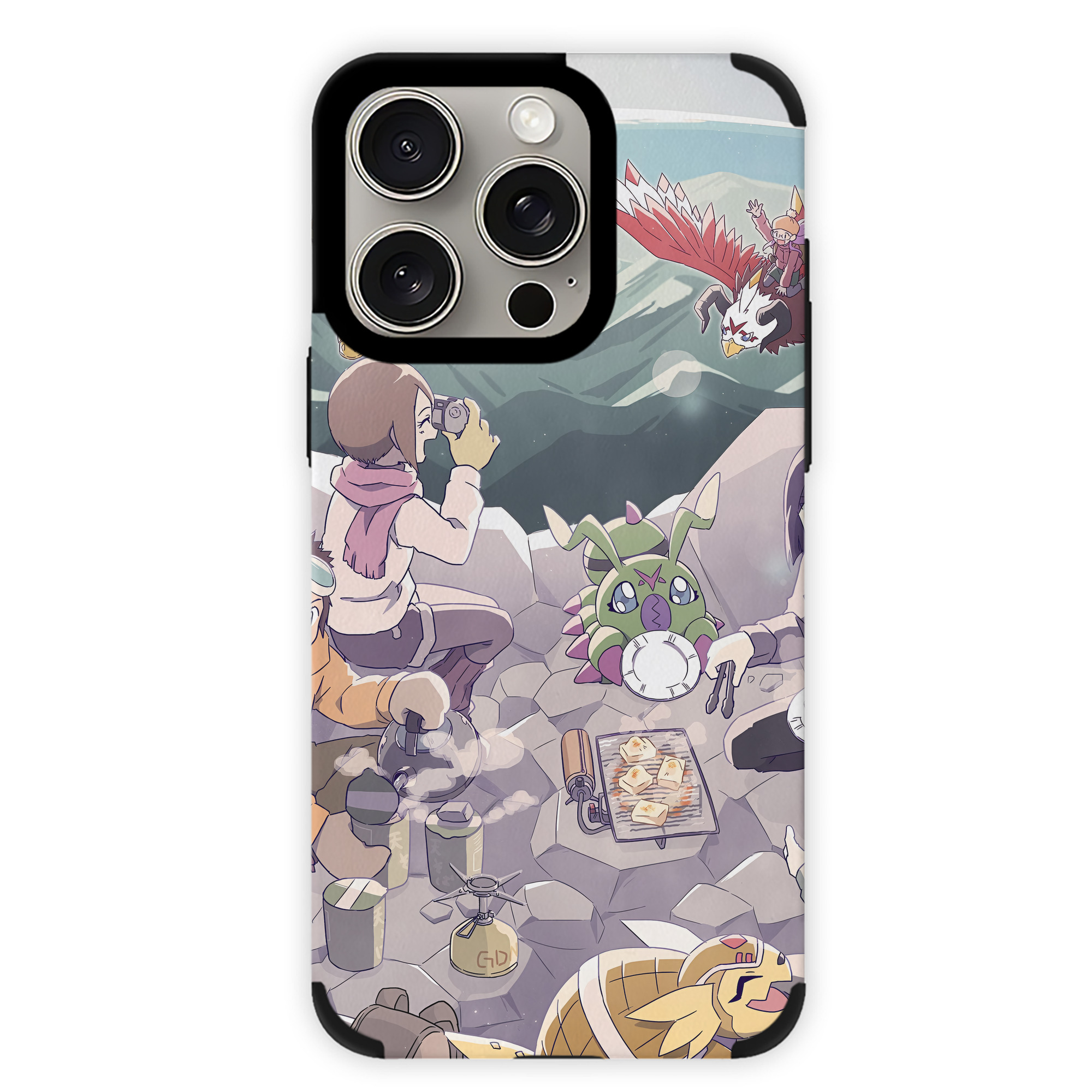 （画像用） Digimon デジタルモンスター/デジモン 【iPhone15ProMax対応】 PUレザー スマホケース 耐衝撃＆黄変防止