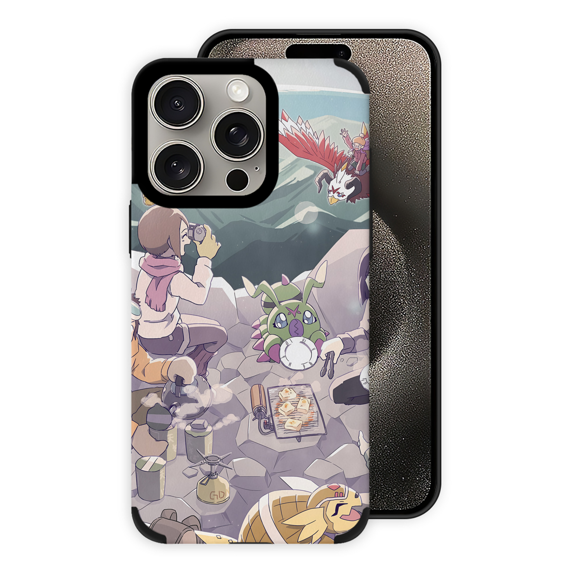 （画像用） Digimon デジタルモンスター/デジモン 【iPhone15ProMax対応】 PUレザー スマホケース 耐衝撃＆黄変防止