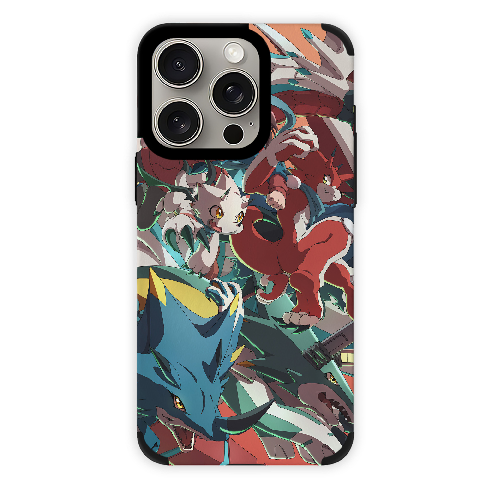 （画像用） Digimon デジタルモンスター/デジモン 【iPhone15ProMax対応】 PUレザー スマホケース 耐衝撃＆黄変防止