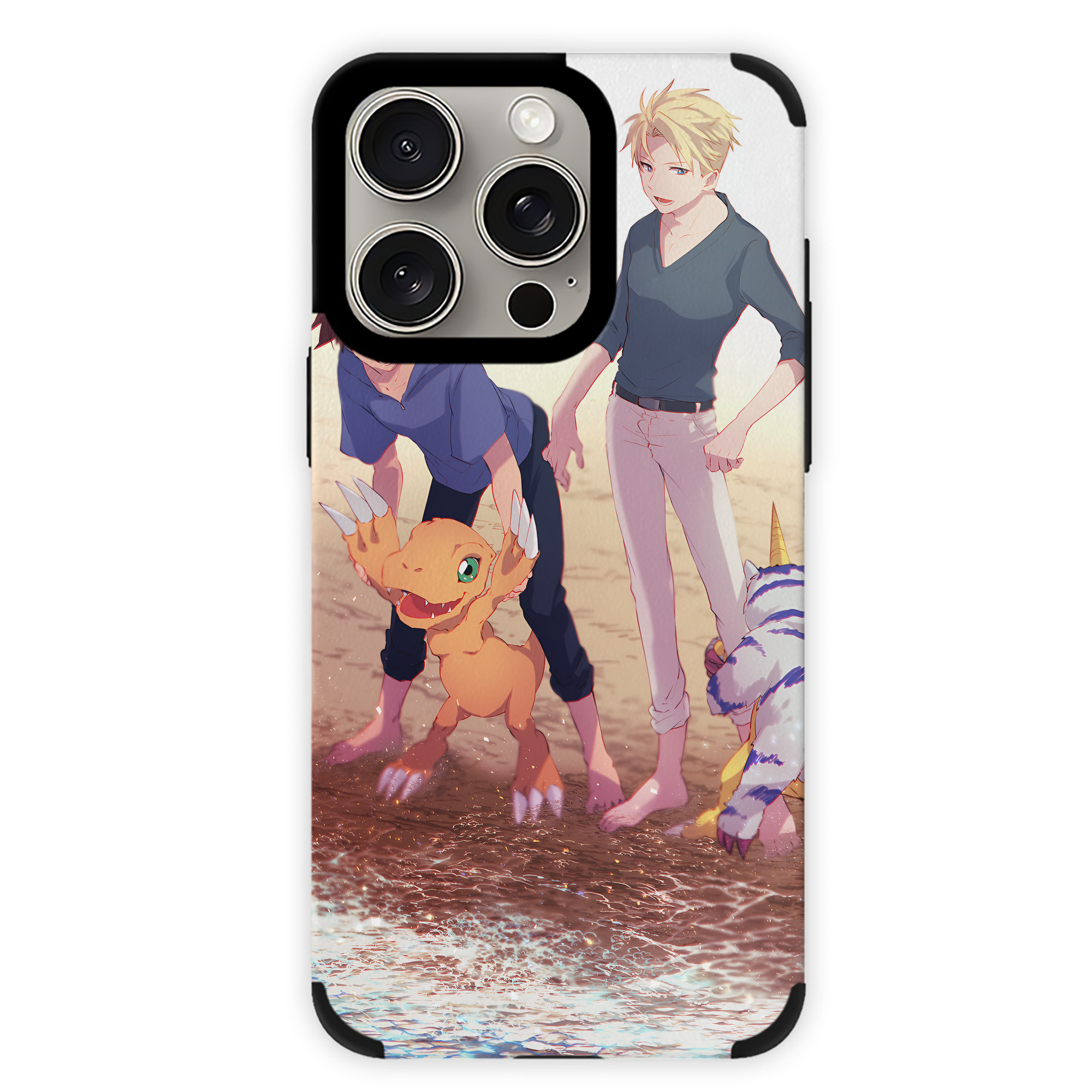 （画像用） Digimon デジタルモンスター/デジモン 【iPhone15ProMax対応】 PUレザー スマホケース 耐衝撃＆黄変防止