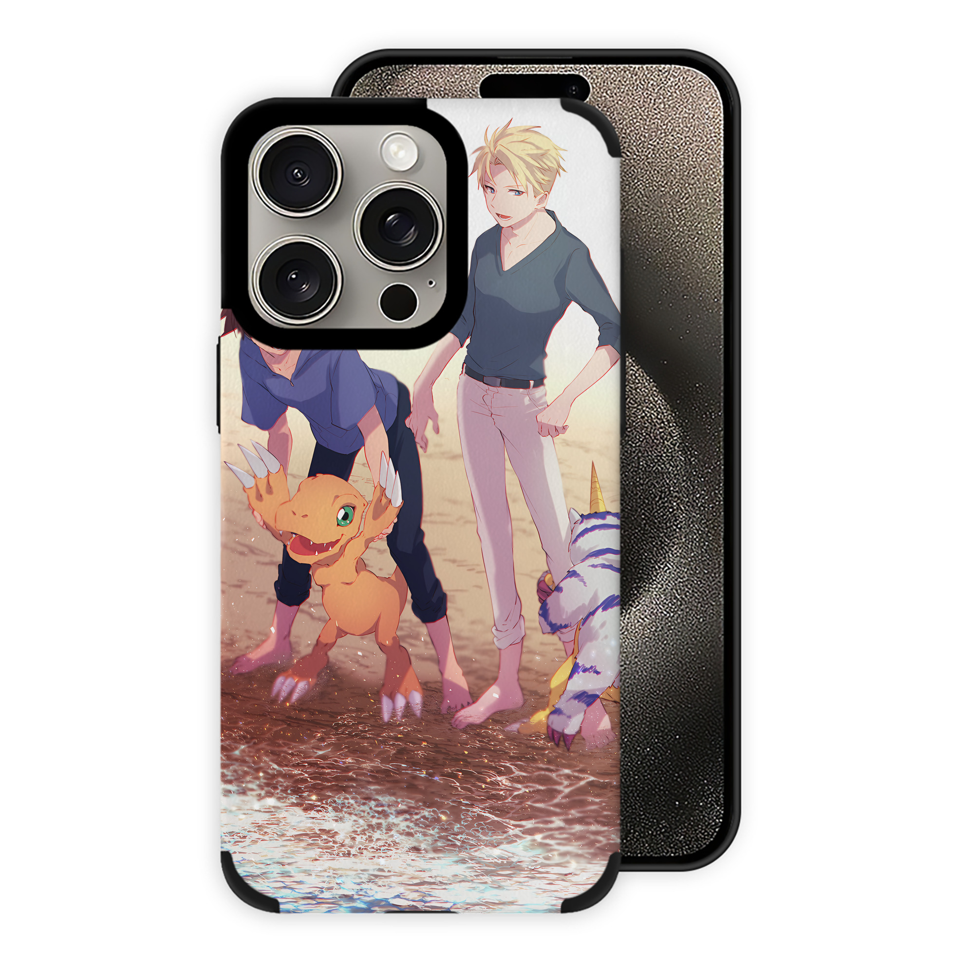 （画像用） Digimon デジタルモンスター/デジモン 【iPhone15ProMax対応】 PUレザー スマホケース 耐衝撃＆黄変防止