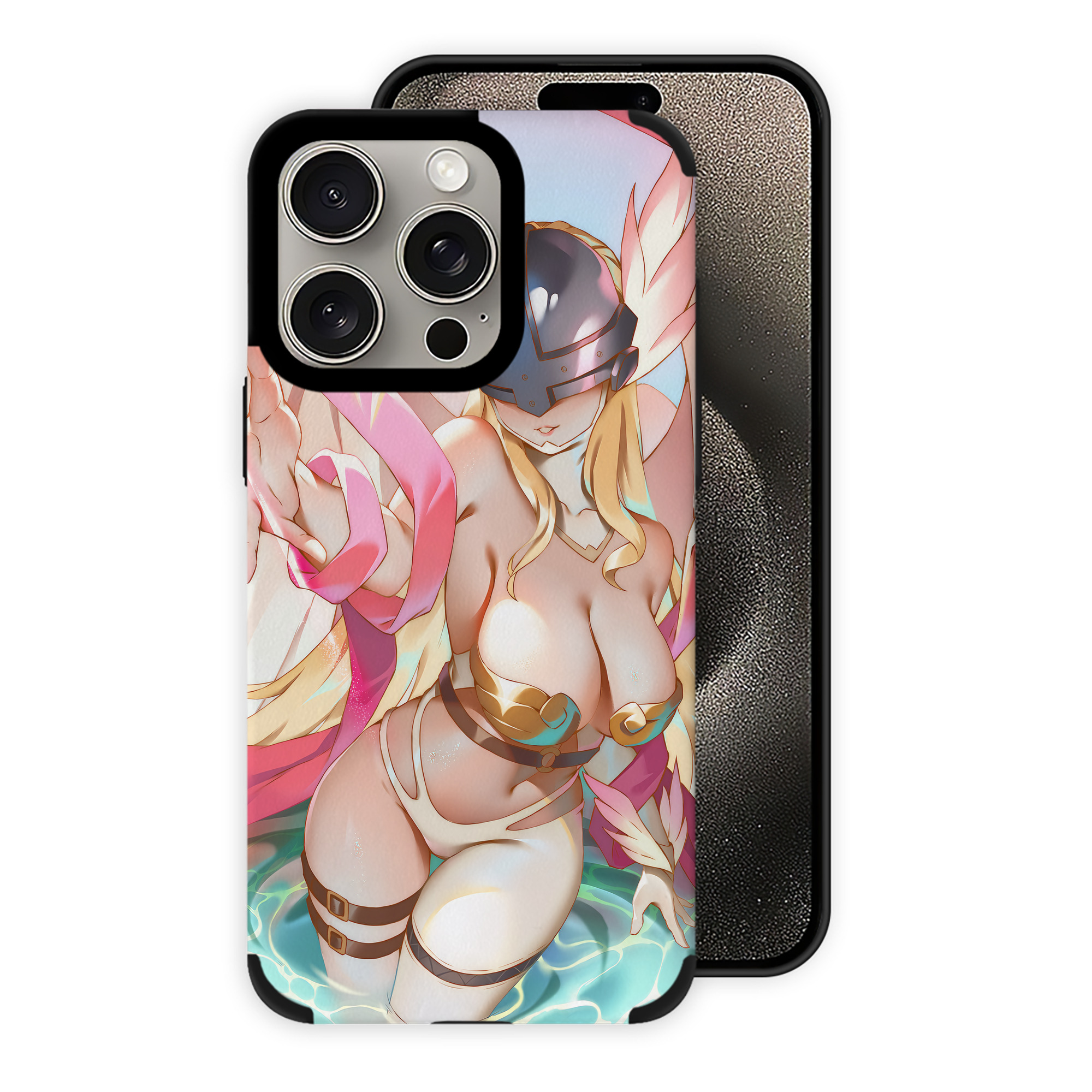 （画像用） Digimon デジタルモンスター/デジモン 【iPhone15ProMax対応】 PUレザー スマホケース 耐衝撃＆黄変防止