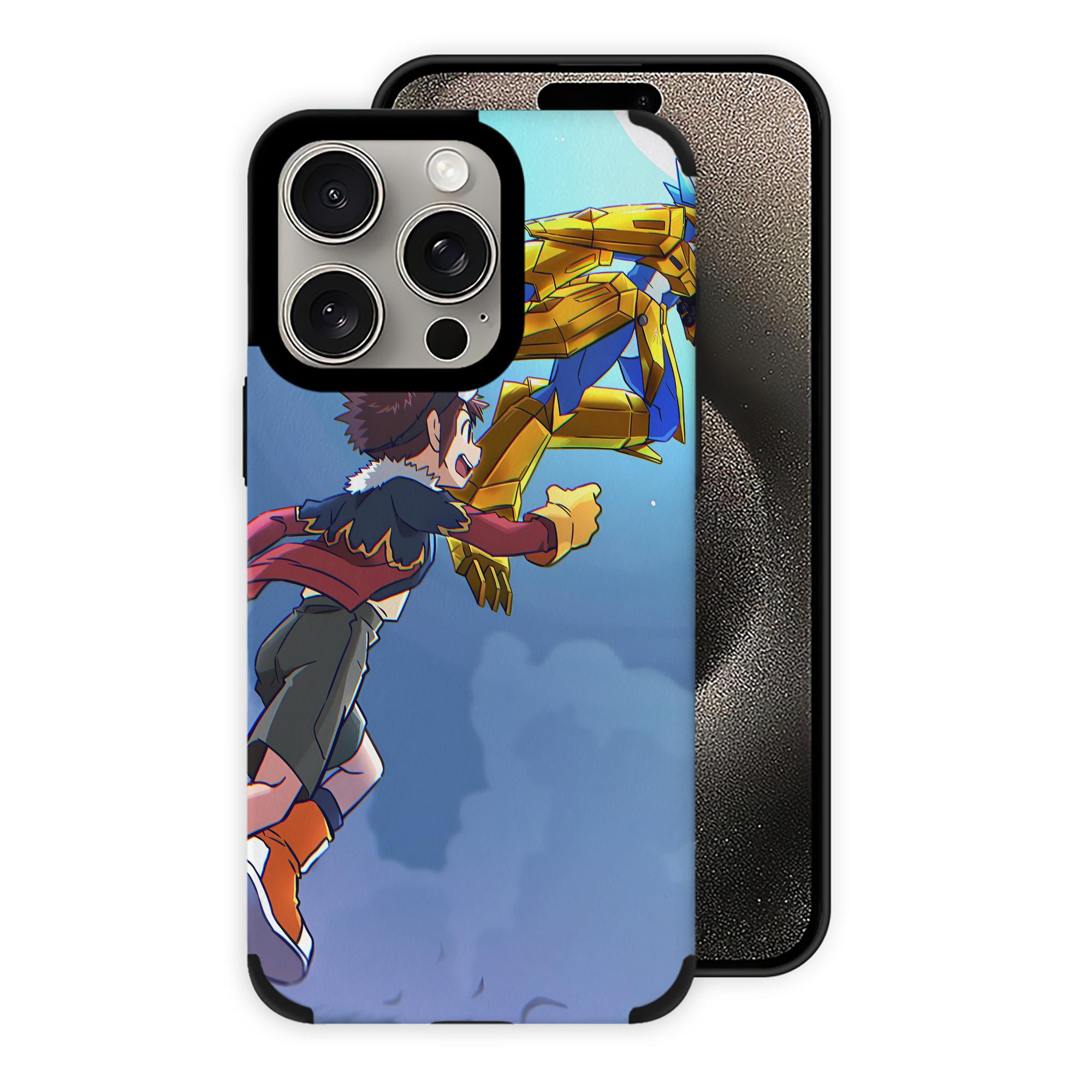 （画像用） Digimon デジタルモンスター/デジモン 【iPhone15ProMax対応】 PUレザー スマホケース 耐衝撃＆黄変防止