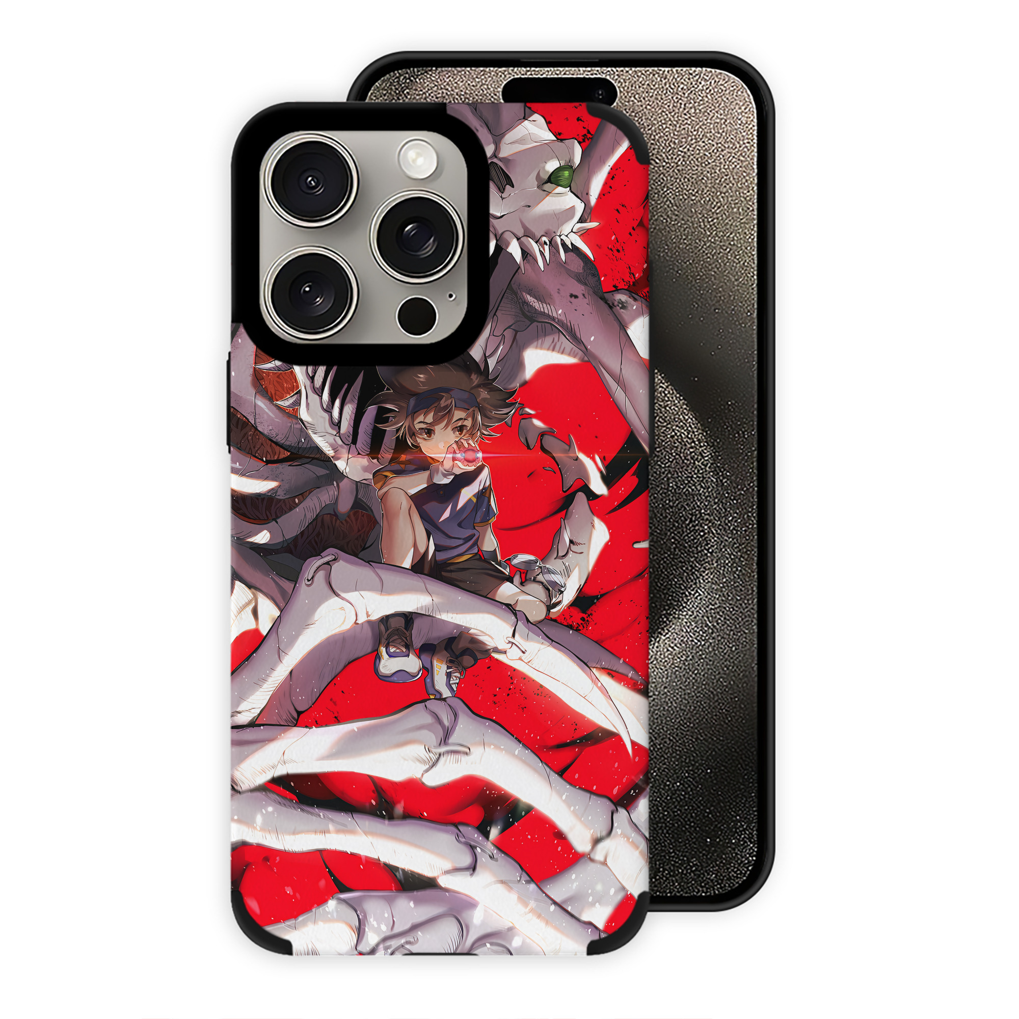 （画像用） Digimon デジタルモンスター/デジモン 【iPhone15ProMax対応】 PUレザー スマホケース 耐衝撃＆黄変防止