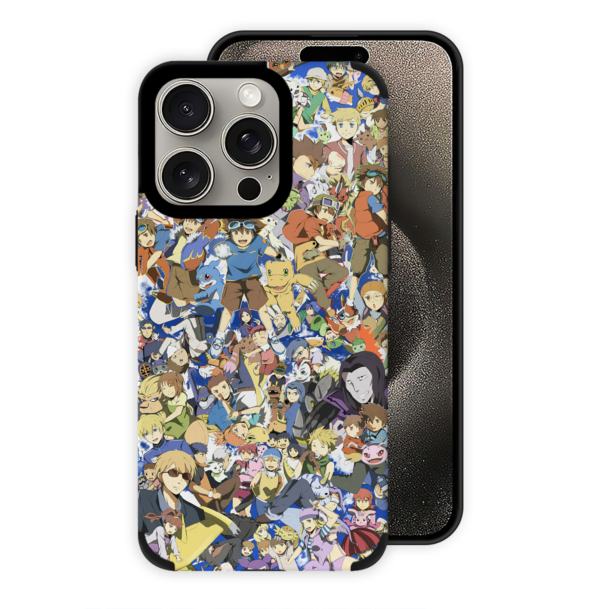 （画像用） Digimon デジタルモンスター/デジモン 【iPhone15ProMax対応】 PUレザー スマホケース 耐衝撃＆黄変防止