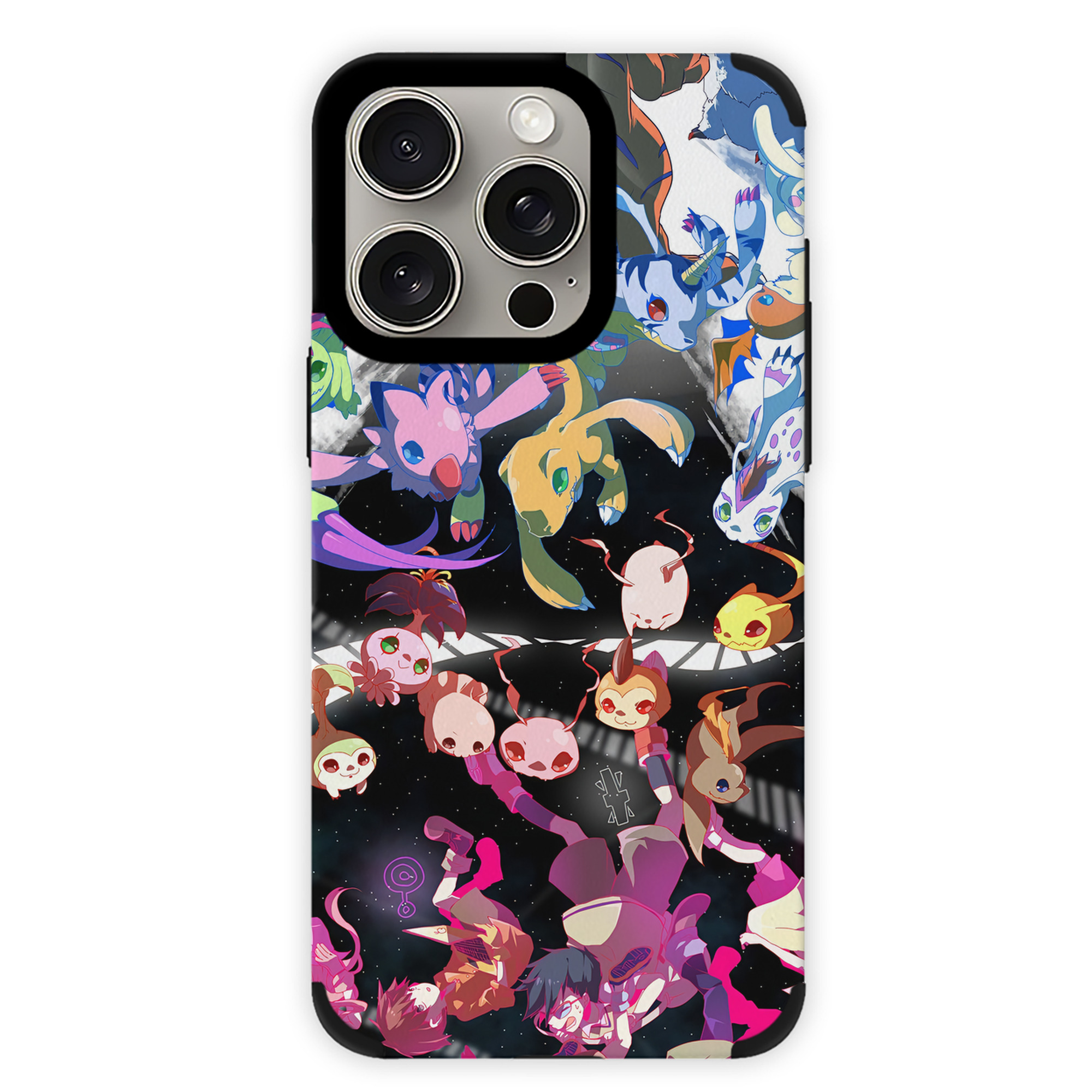 （画像用） Digimon デジタルモンスター/デジモン 【iPhone15ProMax対応】 PUレザー スマホケース 耐衝撃＆黄変防止