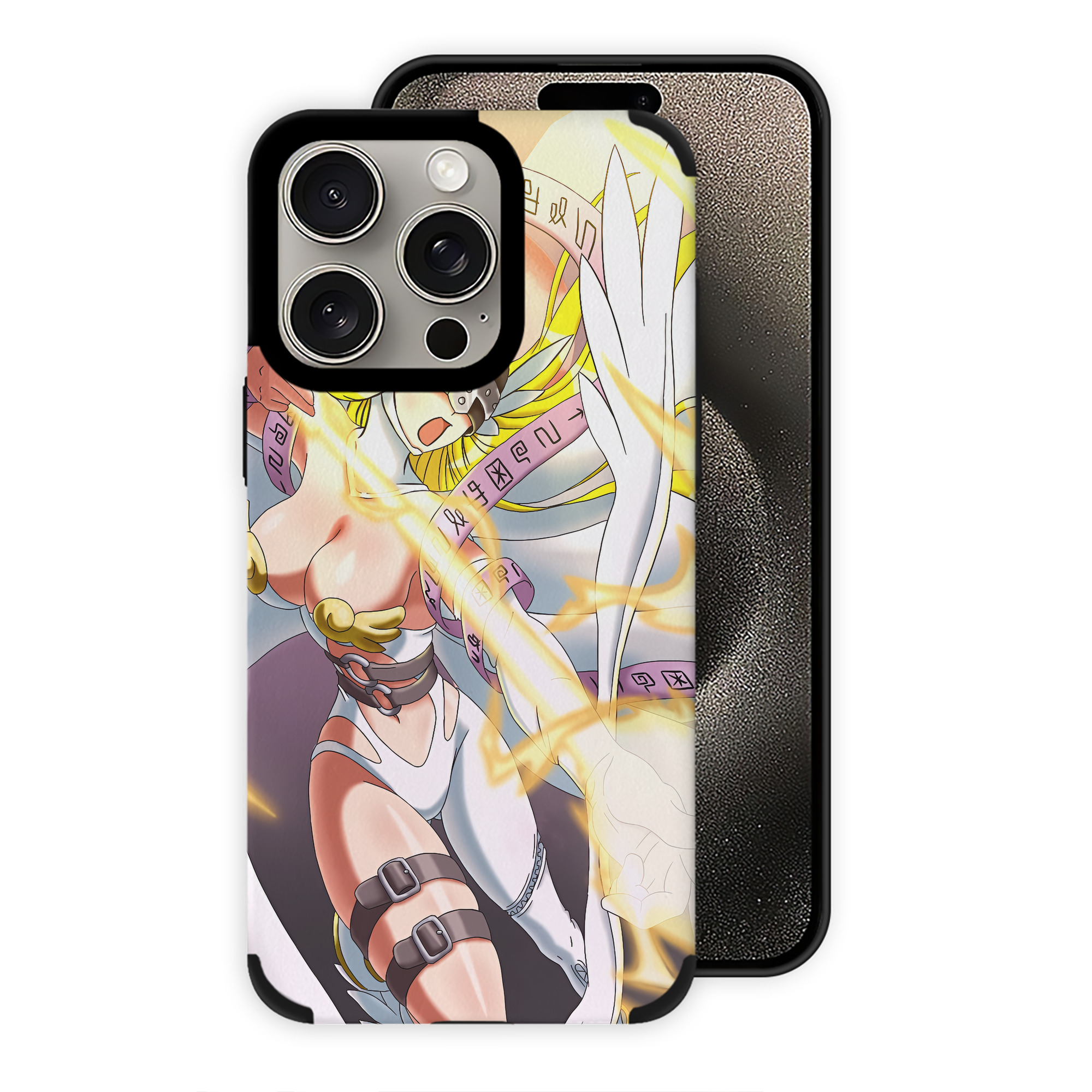 （画像用） Digimon デジタルモンスター/デジモン 【iPhone15ProMax対応】 PUレザー スマホケース 耐衝撃＆黄変防止