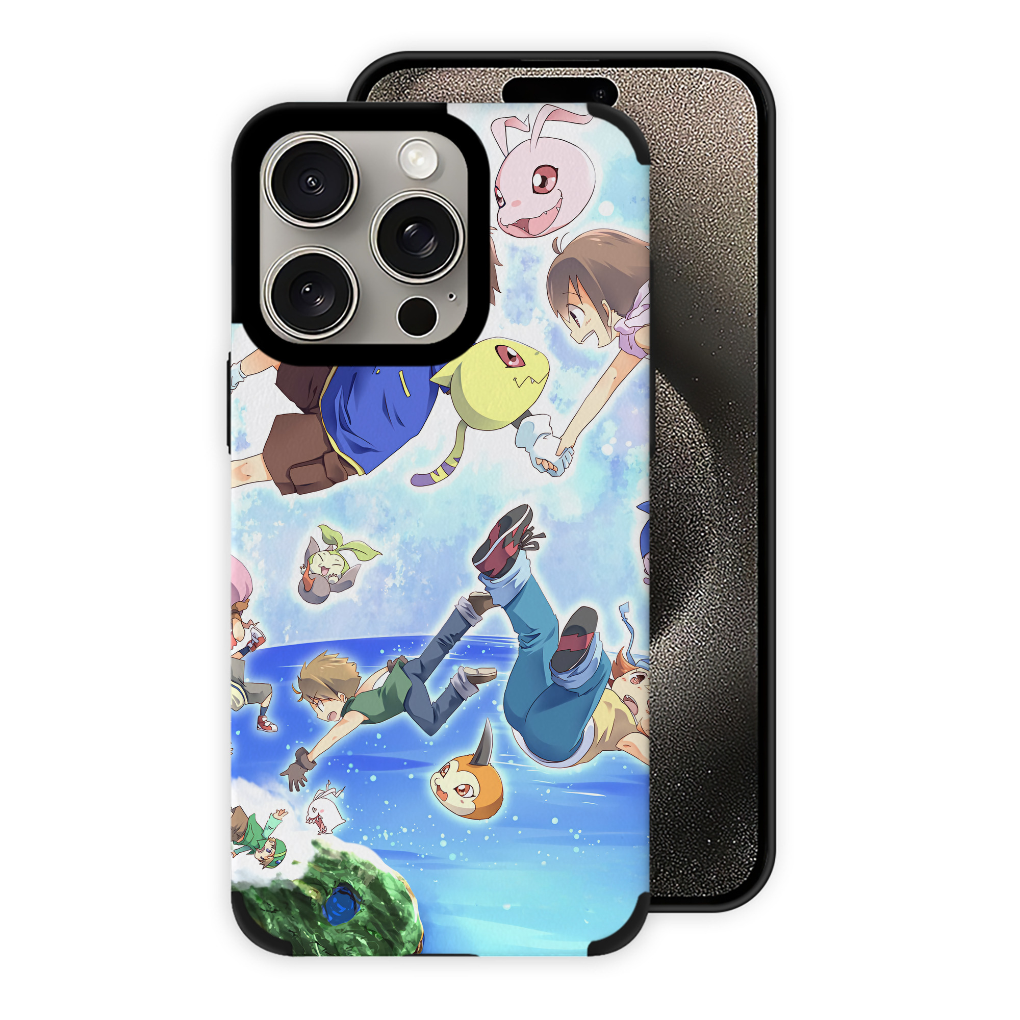 （画像用） Digimon デジタルモンスター/デジモン 【iPhone15ProMax対応】 PUレザー スマホケース 耐衝撃＆黄変防止