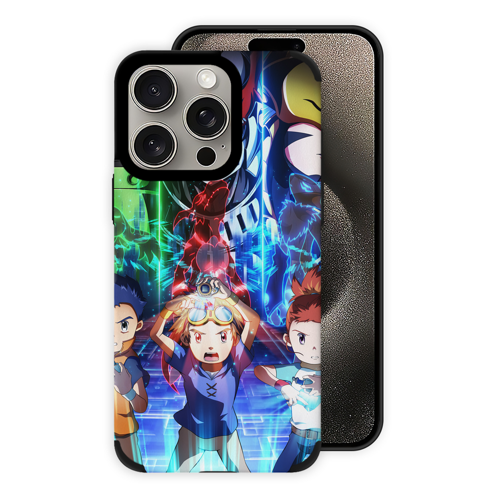 （画像用） Digimon デジタルモンスター/デジモン 【iPhone15ProMax対応】 PUレザー スマホケース 耐衝撃＆黄変防止