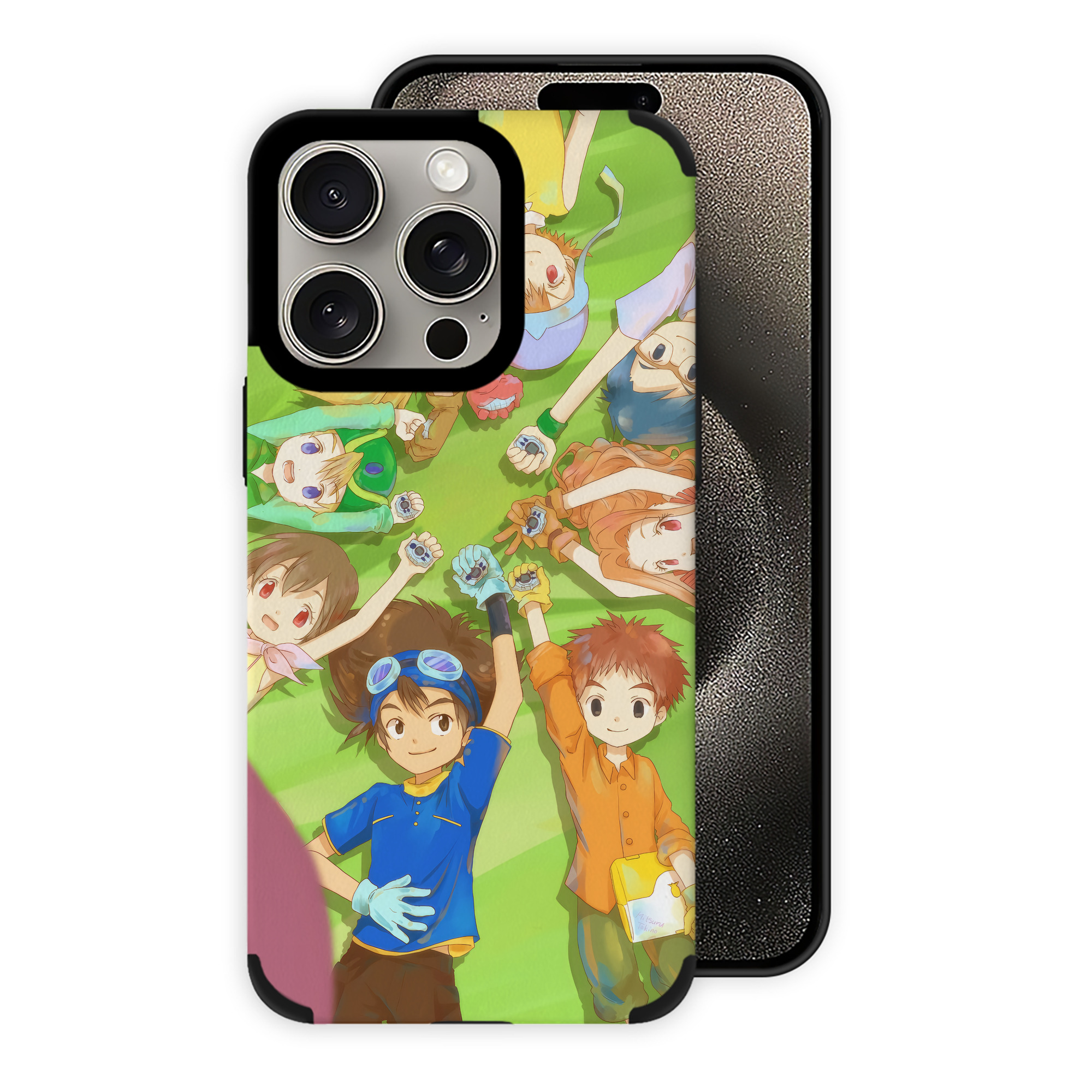 （画像用） Digimon デジタルモンスター/デジモン 【iPhone15ProMax対応】 PUレザー スマホケース 耐衝撃＆黄変防止