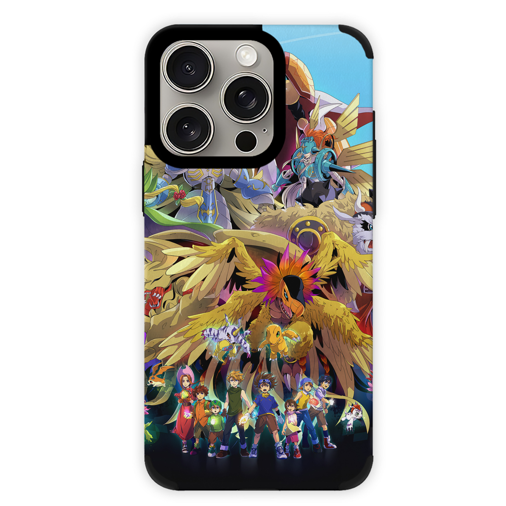 （画像用） Digimon デジタルモンスター/デジモン 【iPhone15ProMax対応】 PUレザー スマホケース 耐衝撃＆黄変防止