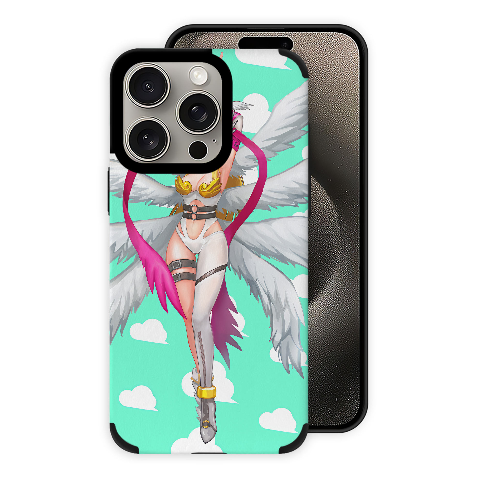 （画像用） Digimon デジタルモンスター/デジモン 【iPhone15ProMax対応】 PUレザー スマホケース 耐衝撃＆黄変防止
