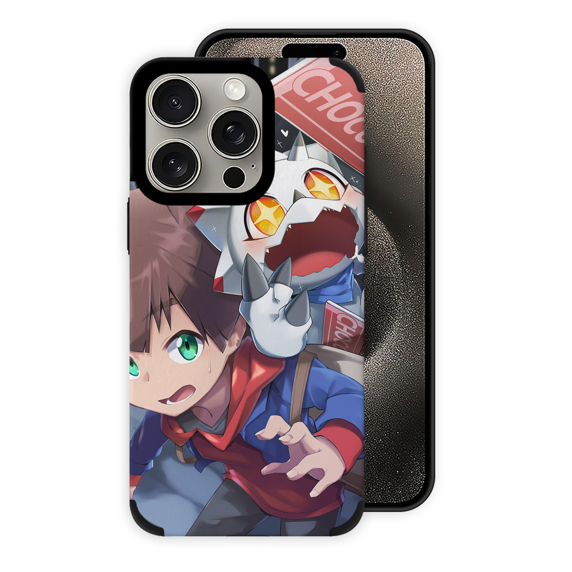 （画像用） Digimon デジタルモンスター/デジモン 【iPhone15ProMax対応】 PUレザー スマホケース 耐衝撃＆黄変防止