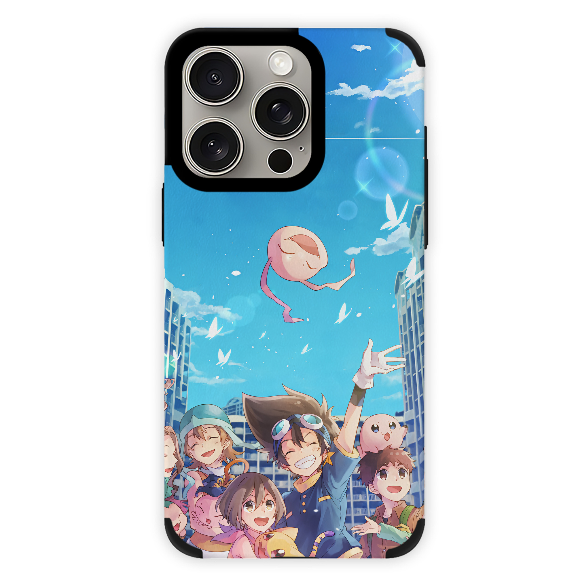 （画像用） Digimon デジタルモンスター/デジモン 【iPhone15ProMax対応】 PUレザー スマホケース 耐衝撃＆黄変防止