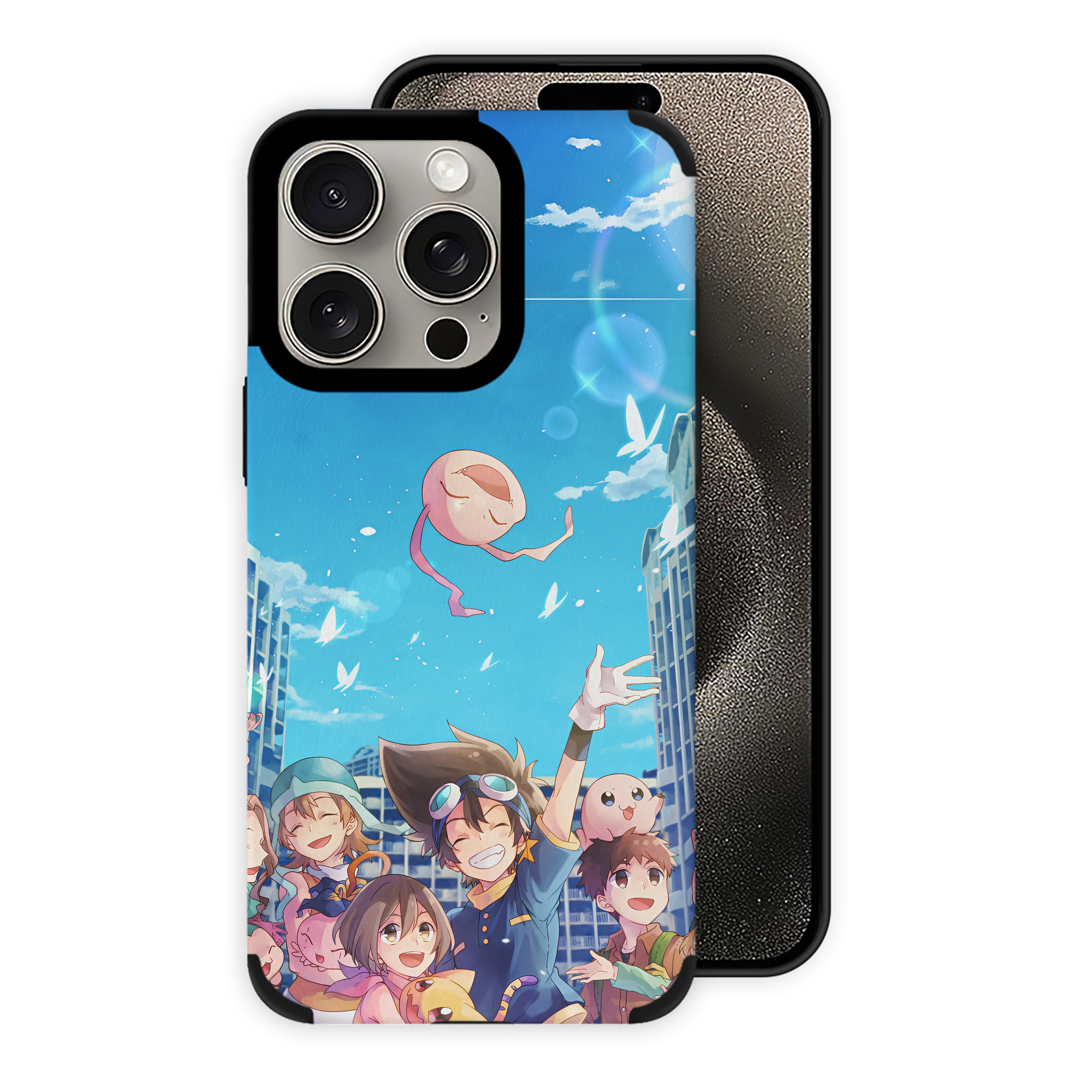 （画像用） Digimon デジタルモンスター/デジモン 【iPhone15ProMax対応】 PUレザー スマホケース 耐衝撃＆黄変防止