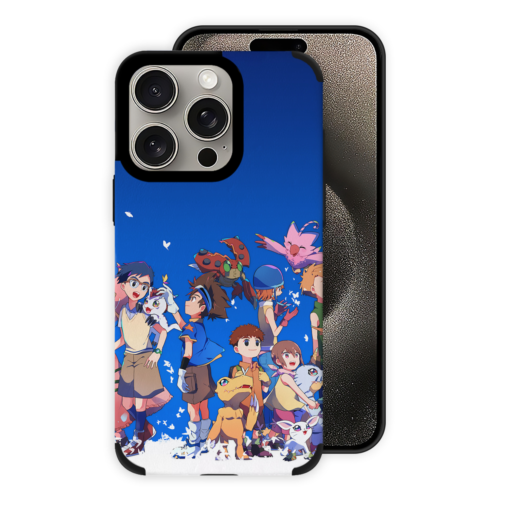 （画像用） Digimon デジタルモンスター/デジモン 【iPhone15ProMax対応】 PUレザー スマホケース 耐衝撃＆黄変防止