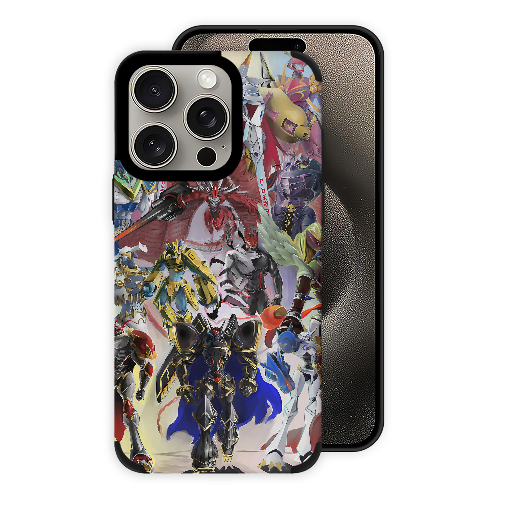 （画像用） Digimon デジタルモンスター/デジモン 【iPhone15ProMax対応】 PUレザー スマホケース 耐衝撃＆黄変防止