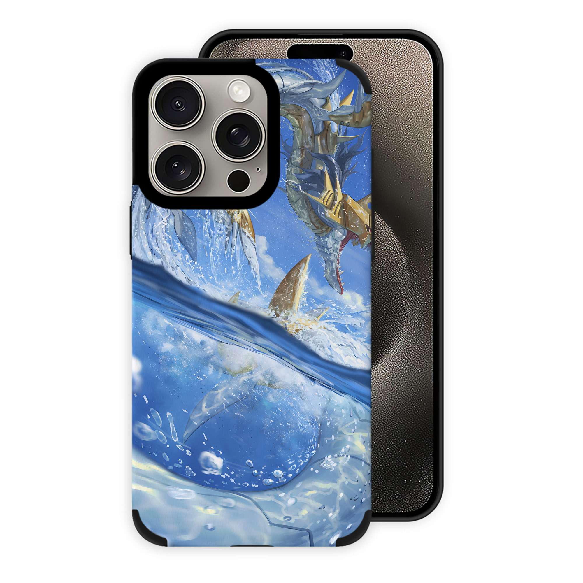 （画像用） Digimon デジタルモンスター/デジモン 【iPhone15ProMax対応】 PUレザー スマホケース 耐衝撃＆黄変防止