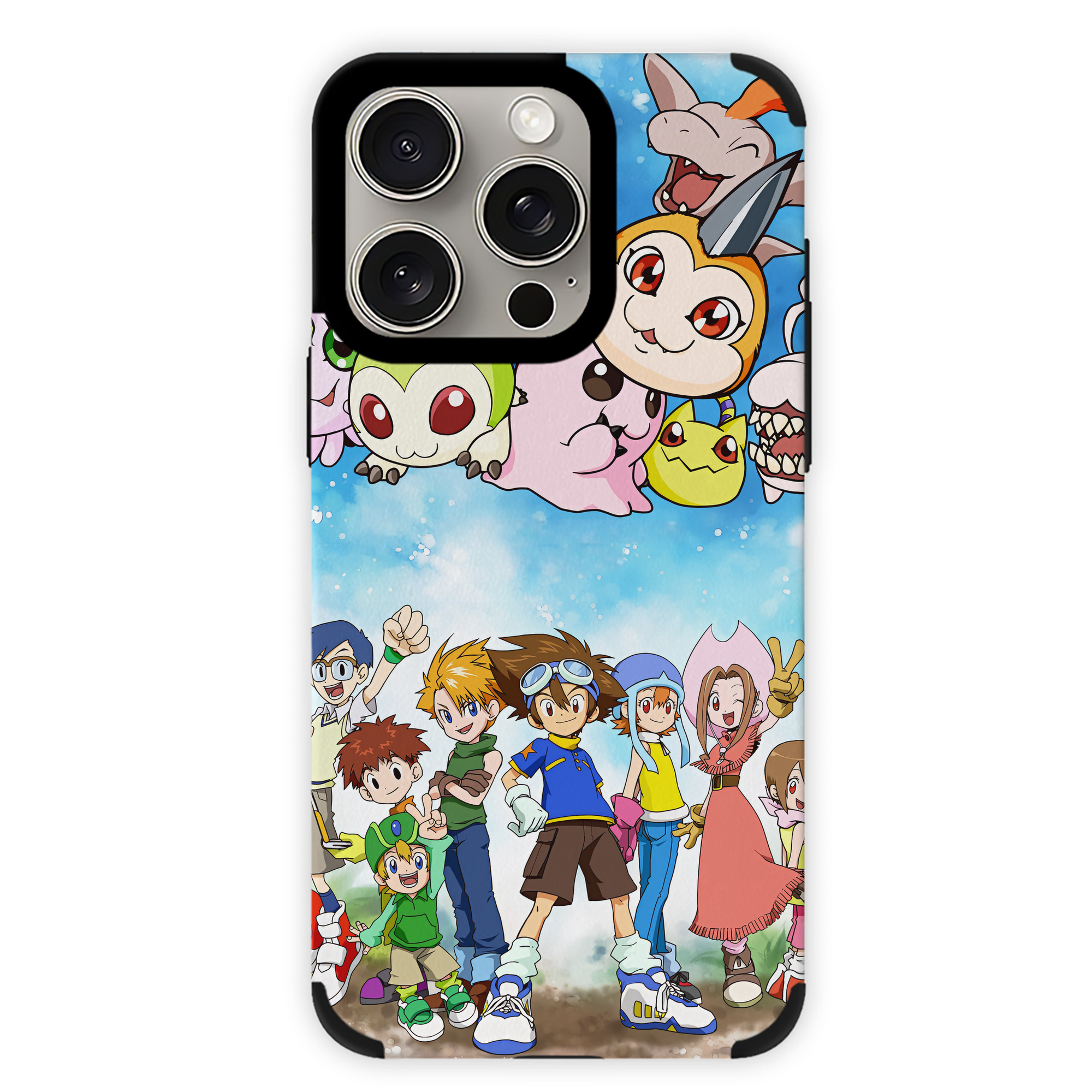 （画像用） Digimon デジタルモンスター/デジモン 【iPhone15ProMax対応】 PUレザー スマホケース 耐衝撃＆黄変防止