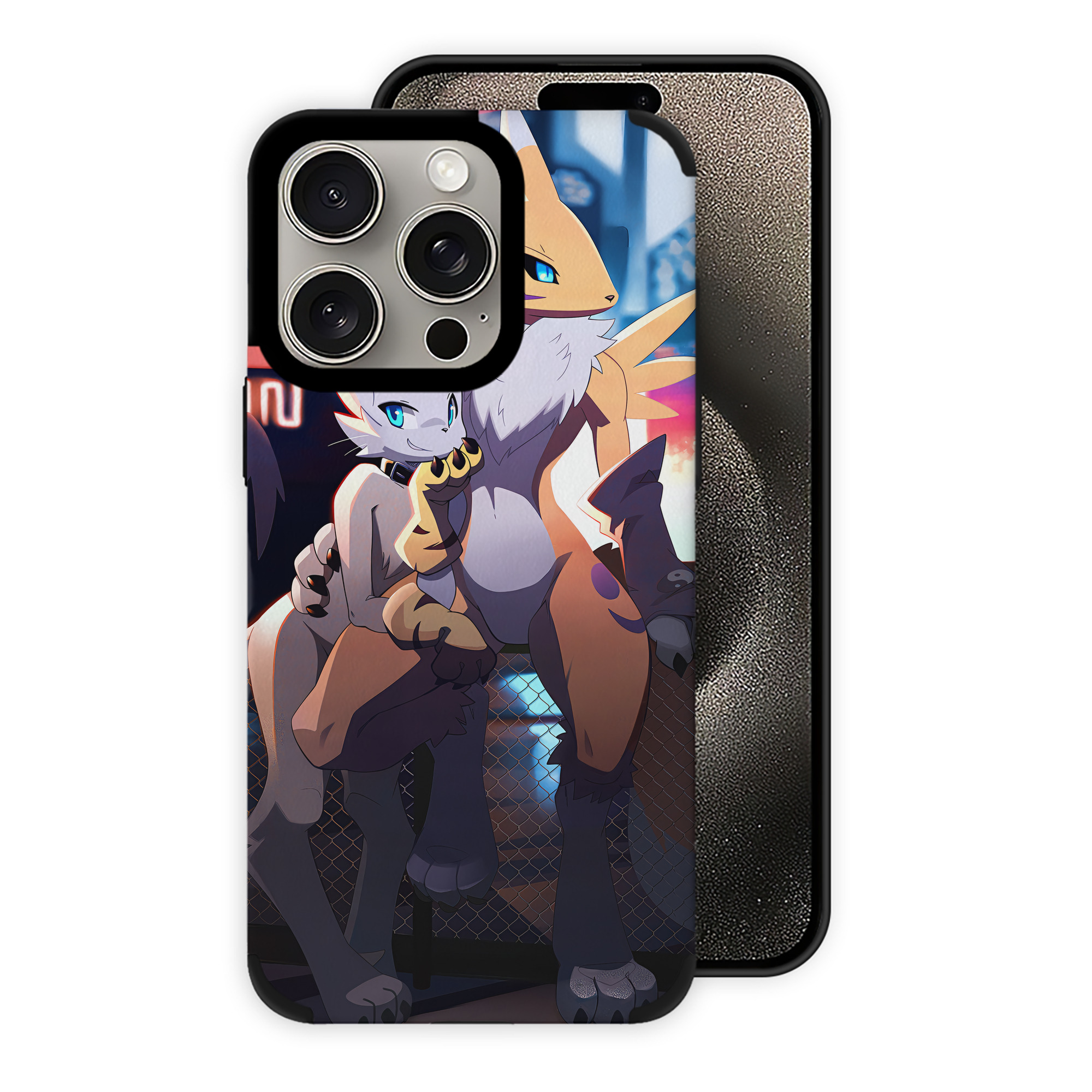 （画像用） Digimon デジタルモンスター/デジモン 【iPhone15ProMax対応】 PUレザー スマホケース 耐衝撃＆黄変防止