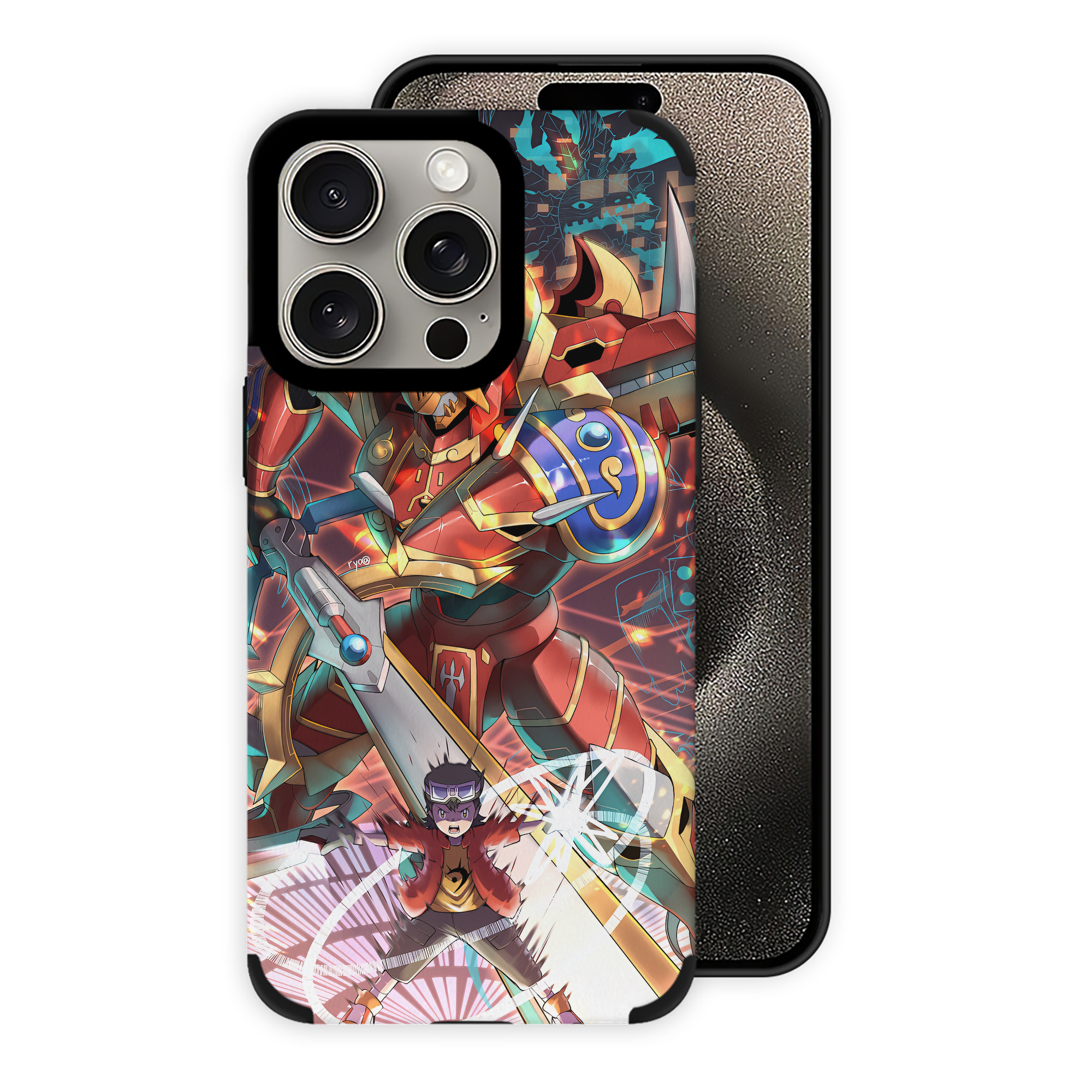 （画像用） Digimon デジタルモンスター/デジモン 【iPhone15ProMax対応】 PUレザー スマホケース 耐衝撃＆黄変防止