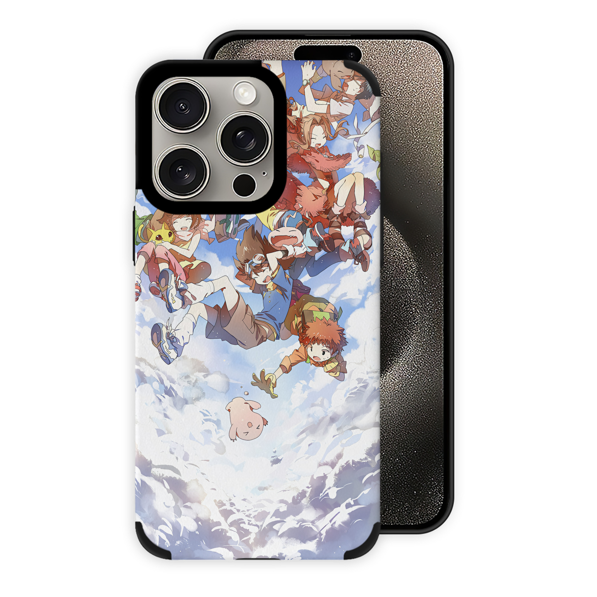 （画像用） Digimon デジタルモンスター/デジモン 【iPhone15ProMax対応】 PUレザー スマホケース 耐衝撃＆黄変防止