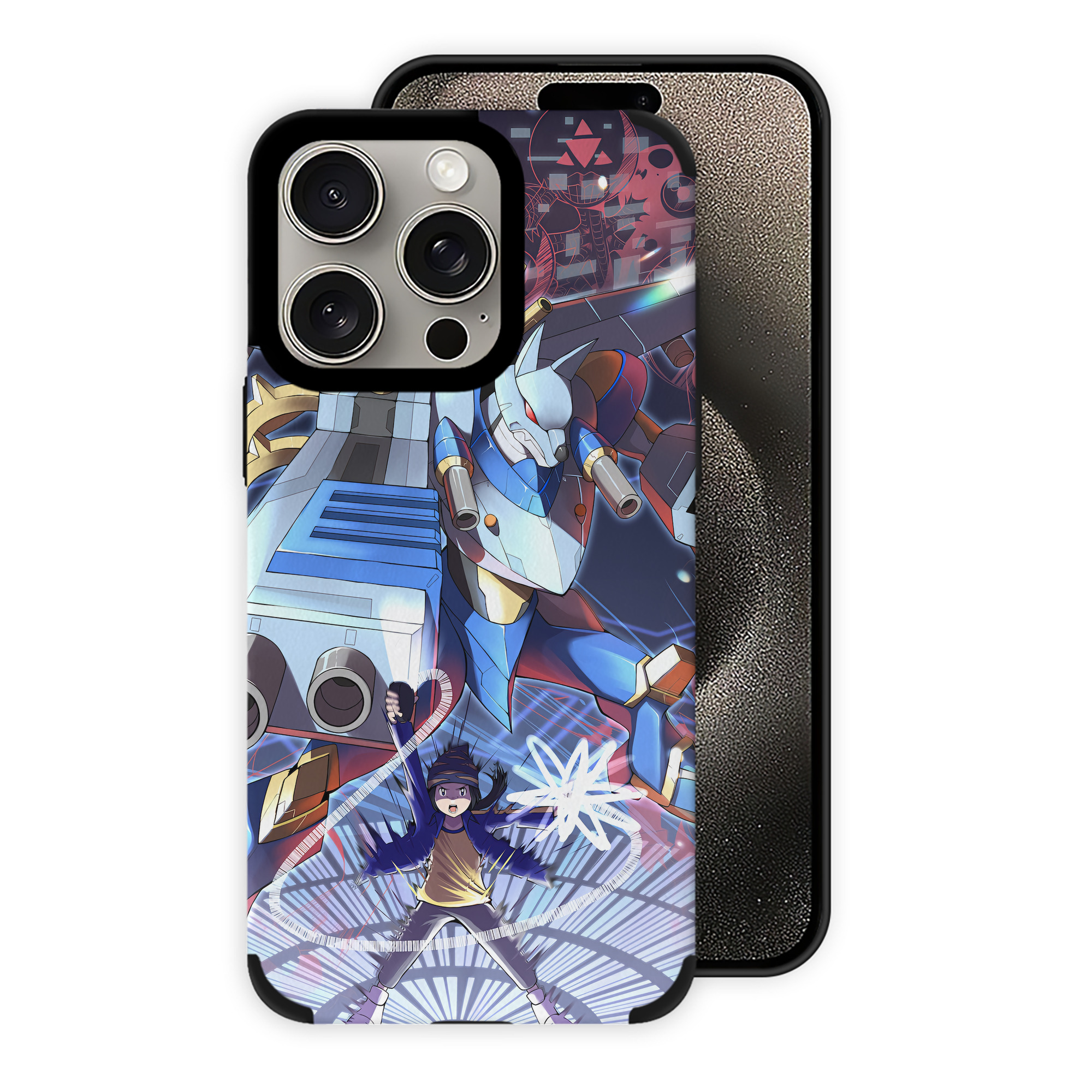 （画像用） Digimon デジタルモンスター/デジモン 【iPhone15ProMax対応】 PUレザー スマホケース 耐衝撃＆黄変防止