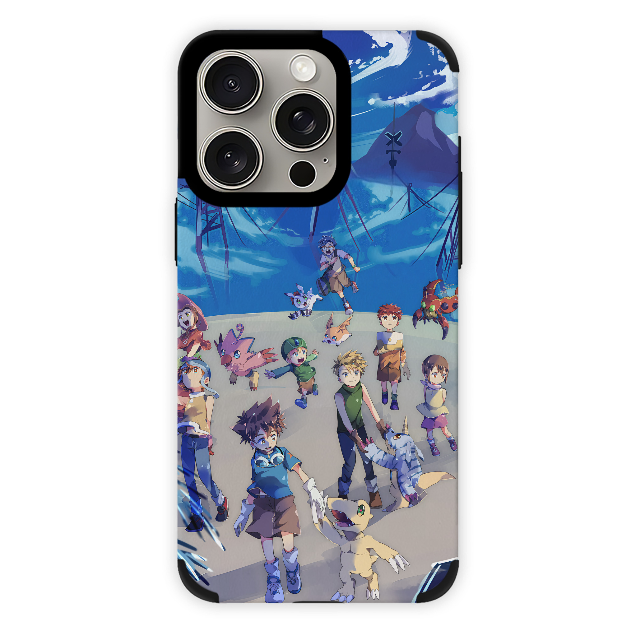 （画像用） Digimon デジタルモンスター/デジモン 【iPhone15ProMax対応】 PUレザー スマホケース 耐衝撃＆黄変防止