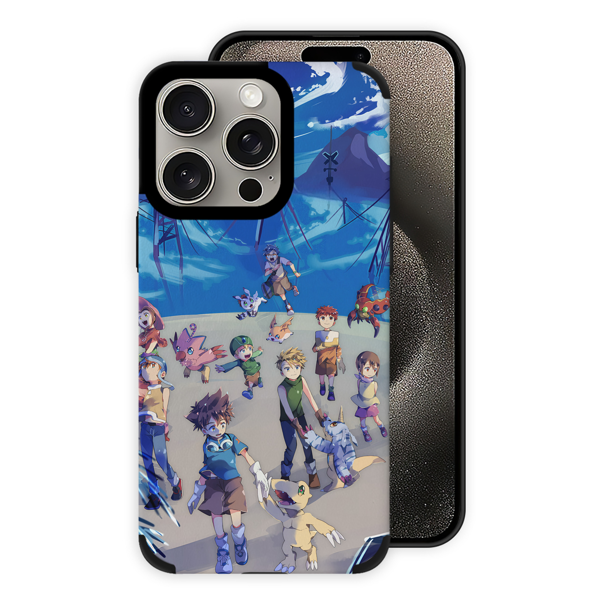 （画像用） Digimon デジタルモンスター/デジモン 【iPhone15ProMax対応】 PUレザー スマホケース 耐衝撃＆黄変防止