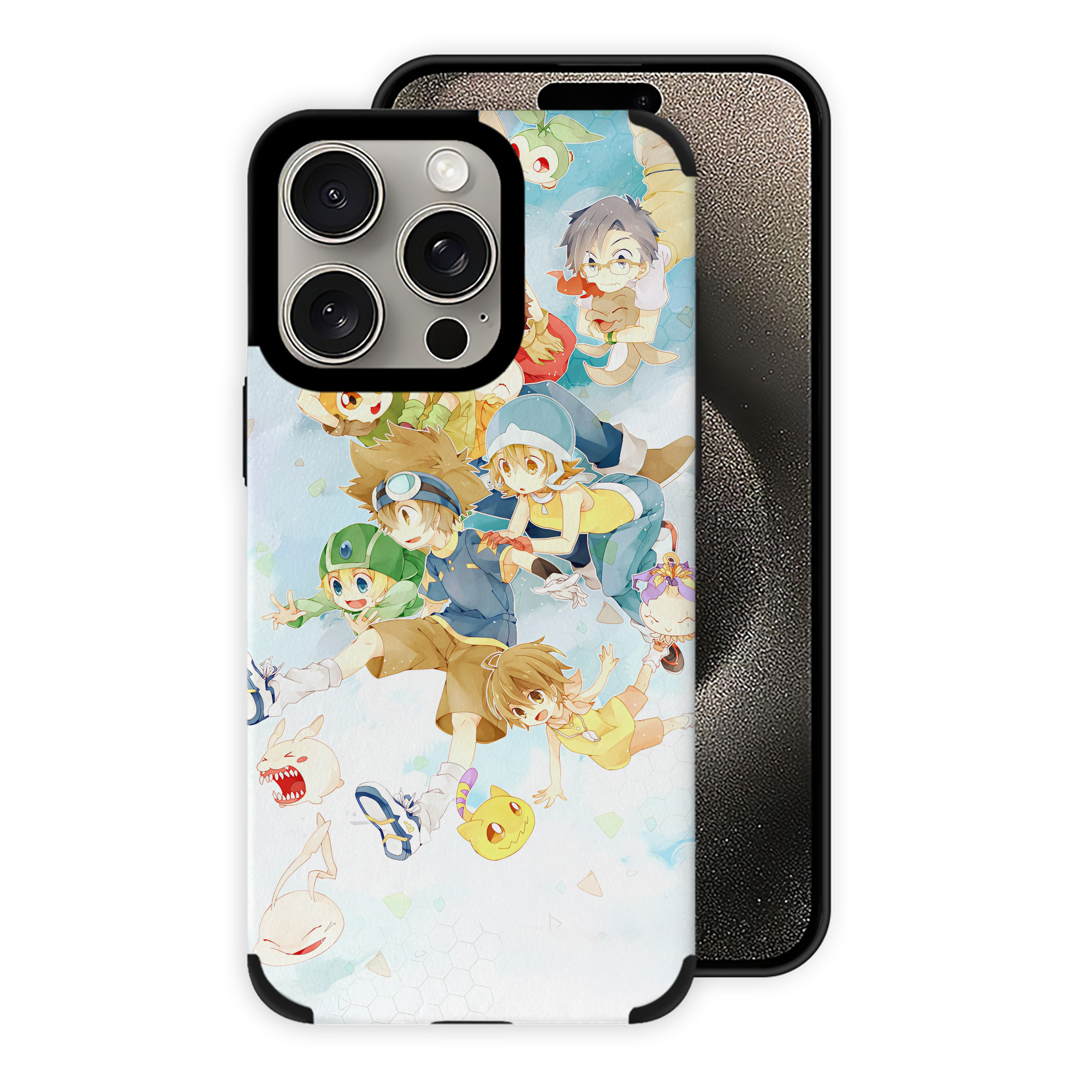 （画像用） Digimon デジタルモンスター/デジモン 【iPhone15ProMax対応】 PUレザー スマホケース 耐衝撃＆黄変防止