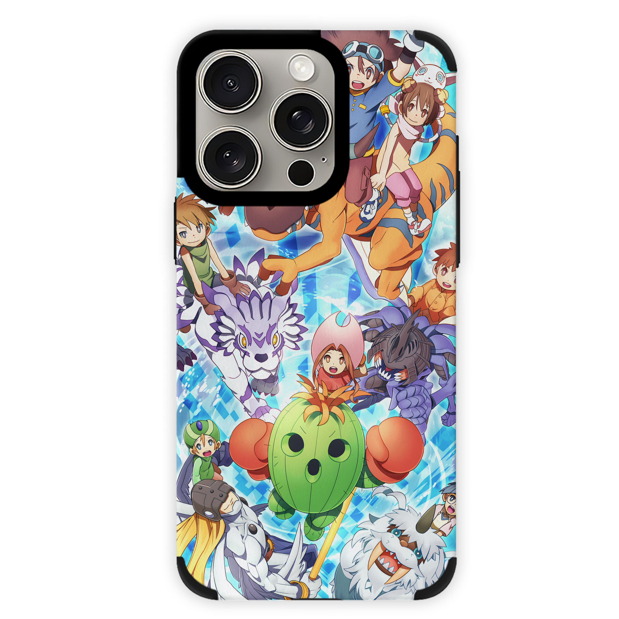 （画像用） Digimon デジタルモンスター/デジモン 【iPhone15ProMax対応】 PUレザー スマホケース 耐衝撃＆黄変防止