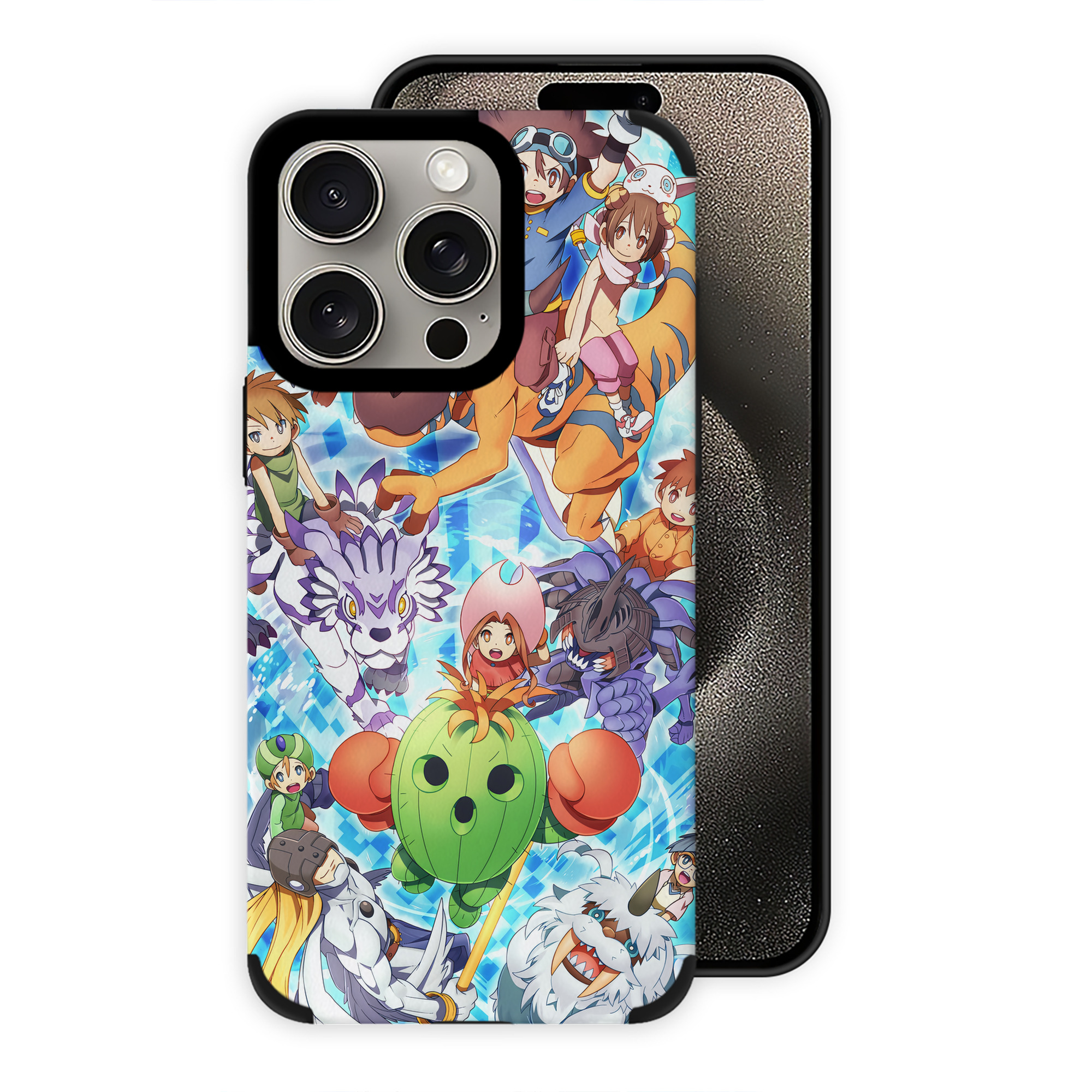 （画像用） Digimon デジタルモンスター/デジモン 【iPhone15ProMax対応】 PUレザー スマホケース 耐衝撃＆黄変防止
