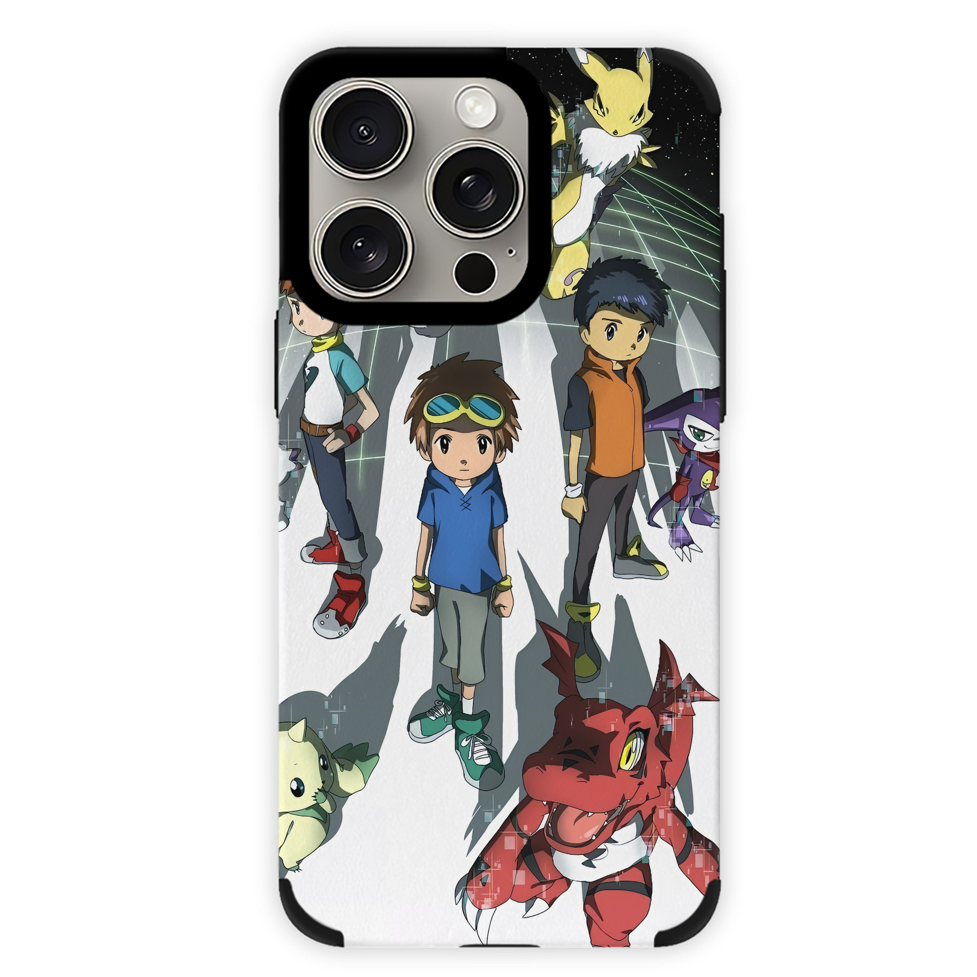 （画像用） Digimon デジタルモンスター/デジモン 【iPhone15ProMax対応】 PUレザー スマホケース 耐衝撃＆黄変防止