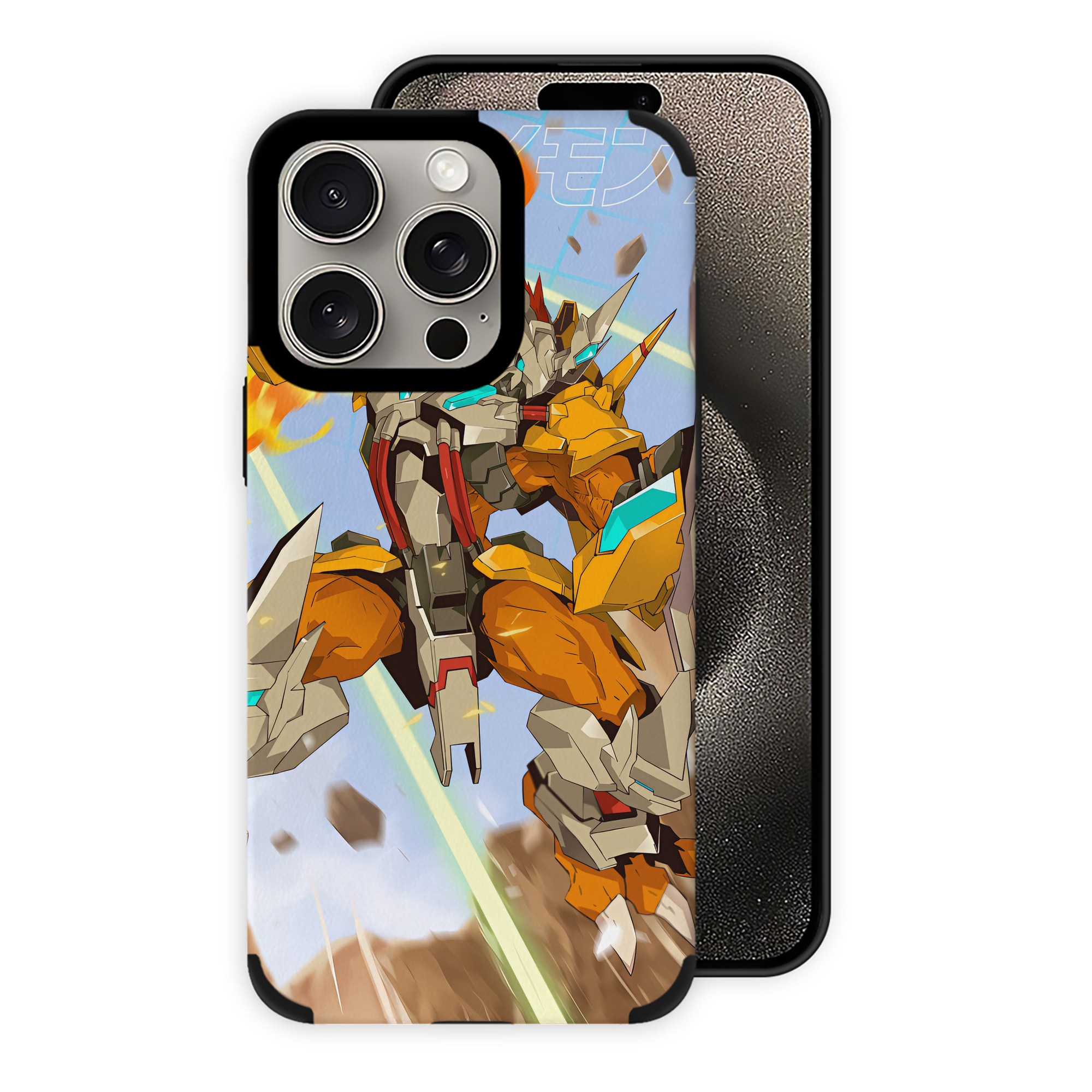 （画像用） Digimon デジタルモンスター/デジモン 【iPhone15ProMax対応】 PUレザー スマホケース 耐衝撃＆黄変防止