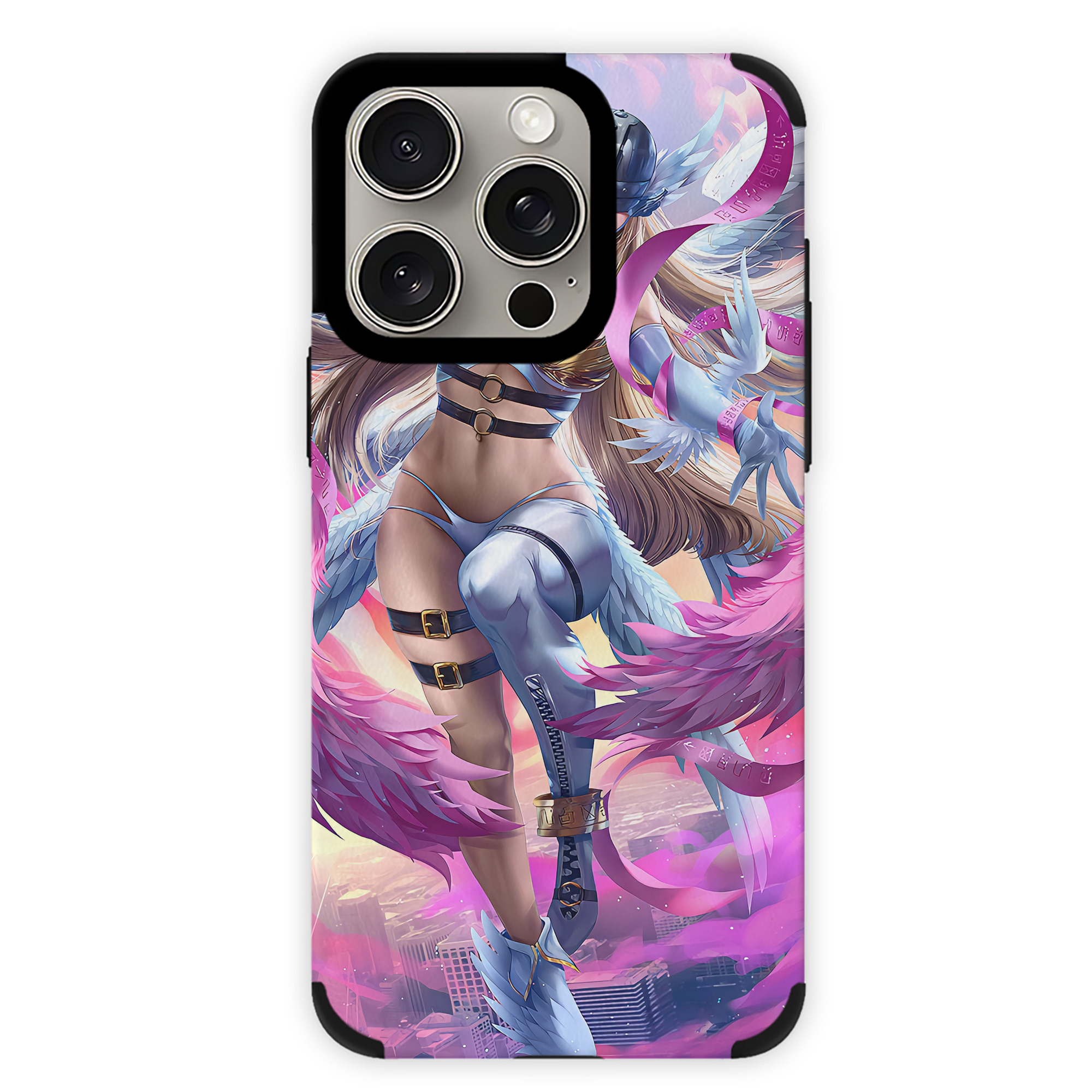 （画像用） Digimon デジタルモンスター/デジモン 【iPhone15ProMax対応】 PUレザー スマホケース 耐衝撃＆黄変防止
