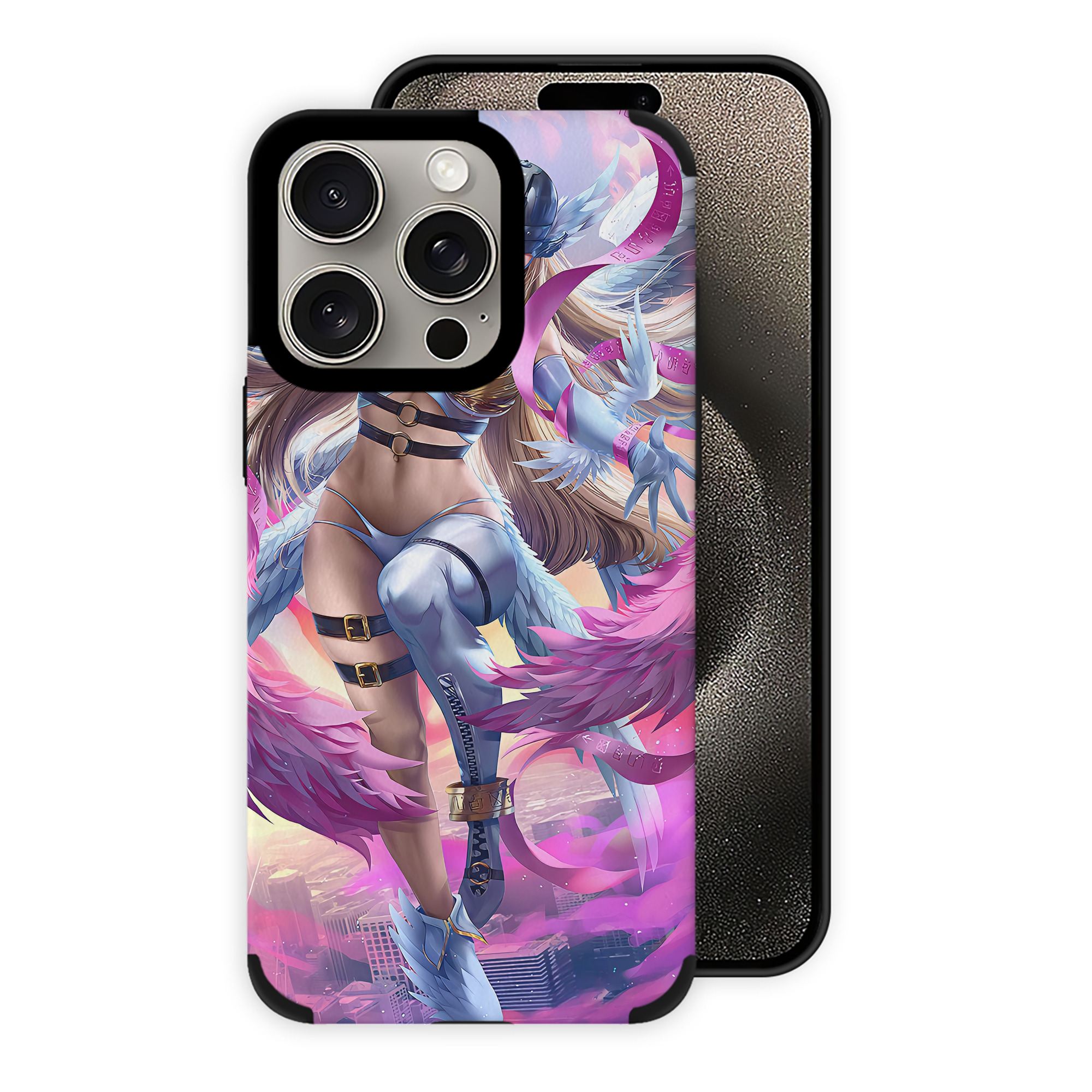 （画像用） Digimon デジタルモンスター/デジモン 【iPhone15ProMax対応】 PUレザー スマホケース 耐衝撃＆黄変防止