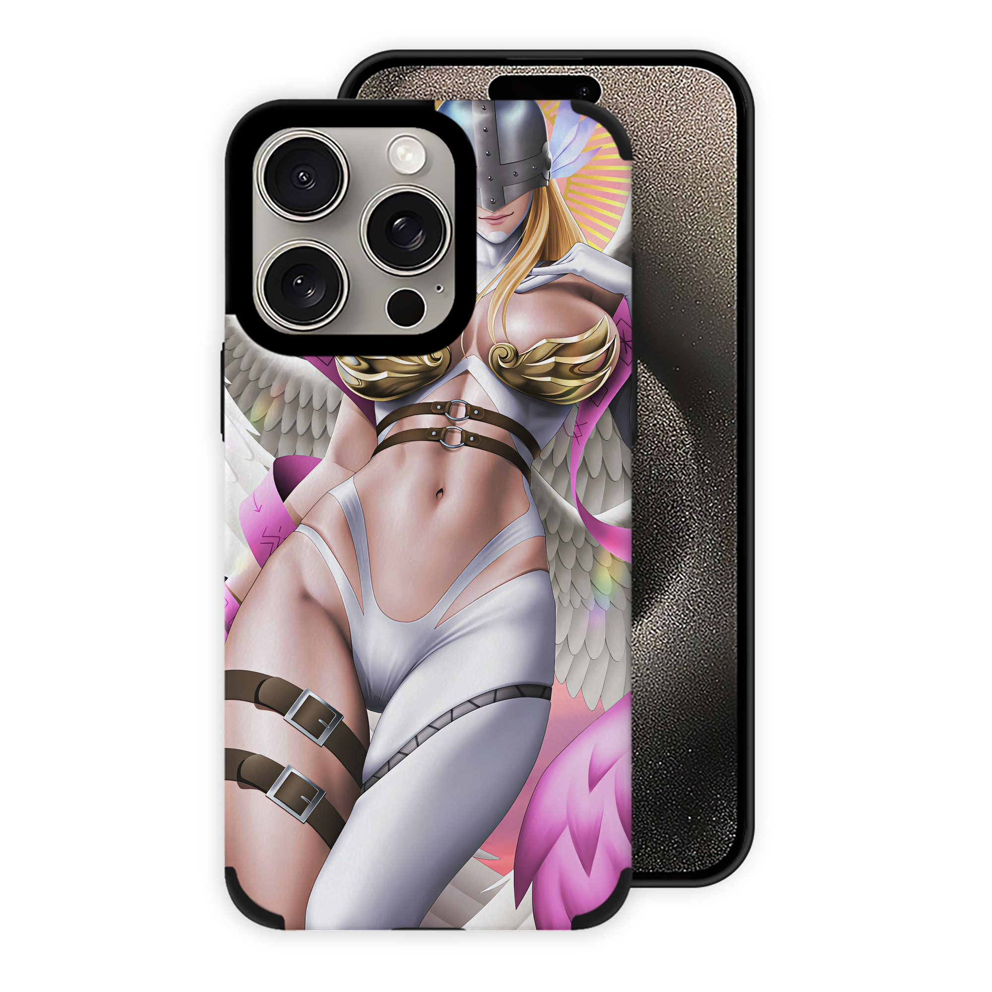 （画像用） Digimon デジタルモンスター/デジモン 【iPhone15ProMax対応】 PUレザー スマホケース 耐衝撃＆黄変防止