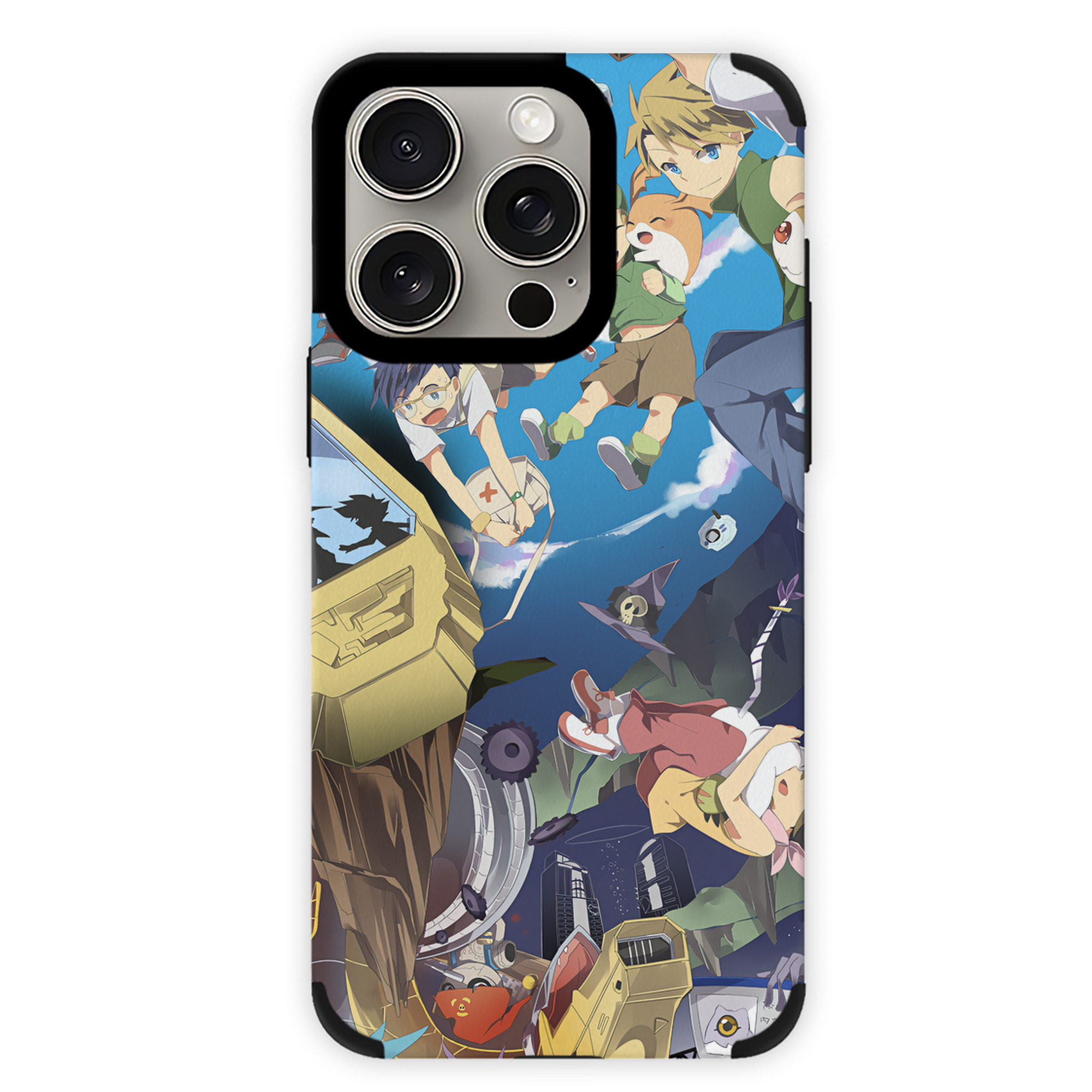 （画像用） Digimon デジタルモンスター/デジモン 【iPhone15ProMax対応】 PUレザー スマホケース 耐衝撃＆黄変防止