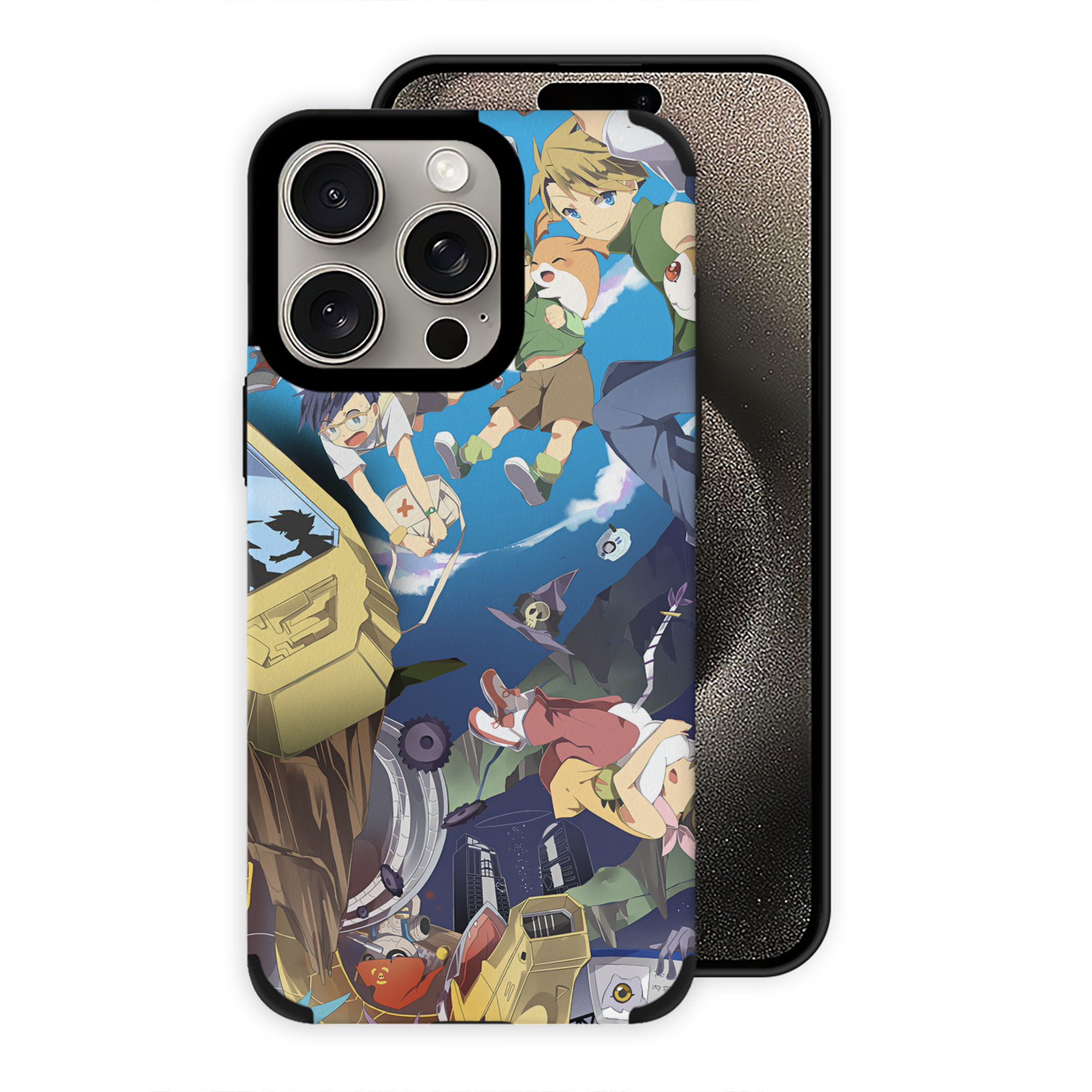 （画像用） Digimon デジタルモンスター/デジモン 【iPhone15ProMax対応】 PUレザー スマホケース 耐衝撃＆黄変防止