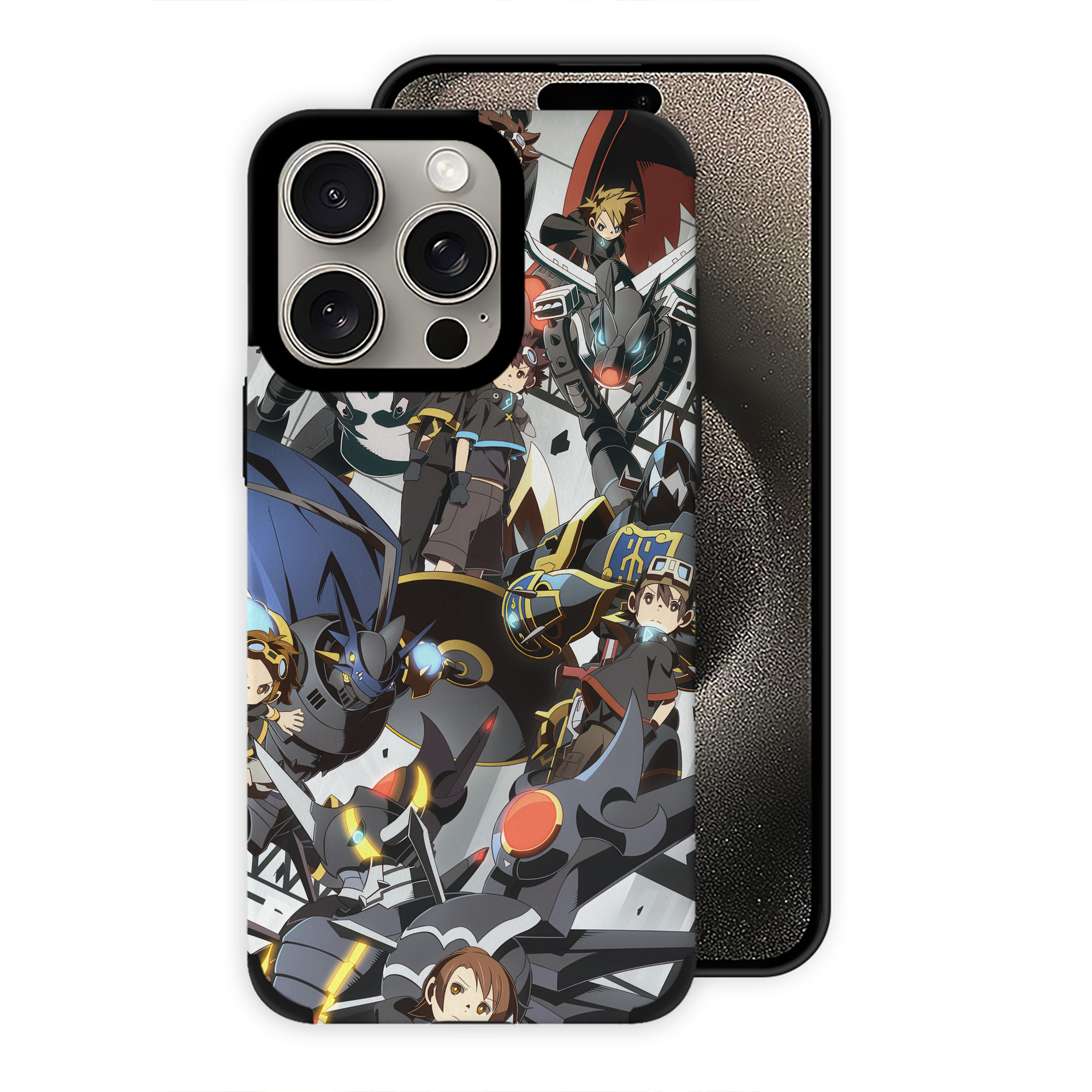 （画像用） Digimon デジタルモンスター/デジモン 【iPhone15ProMax対応】 PUレザー スマホケース 耐衝撃＆黄変防止