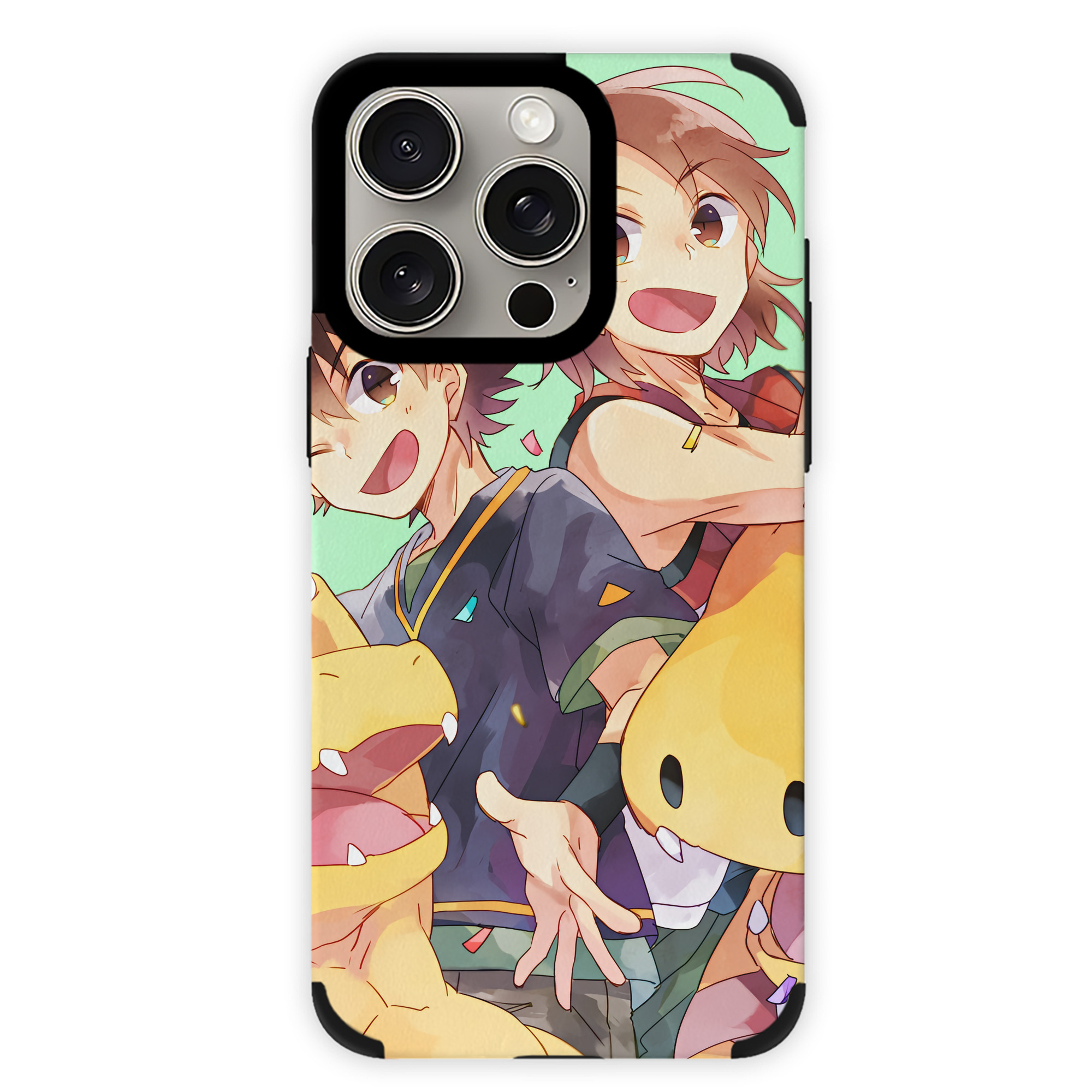 （画像用） Digimon デジタルモンスター/デジモン 【iPhone15ProMax対応】 PUレザー スマホケース 耐衝撃＆黄変防止
