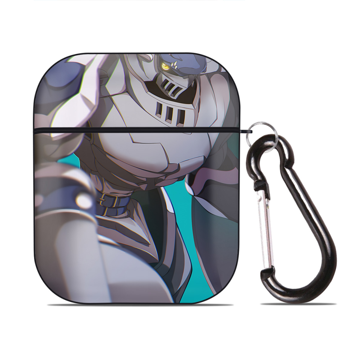 （画像用） Digimon デジタルモンスター/デジモン AirPods 第2世代保護ケース ハードシェル ブラック 耐衝撃・防指紋・カラビナ付き