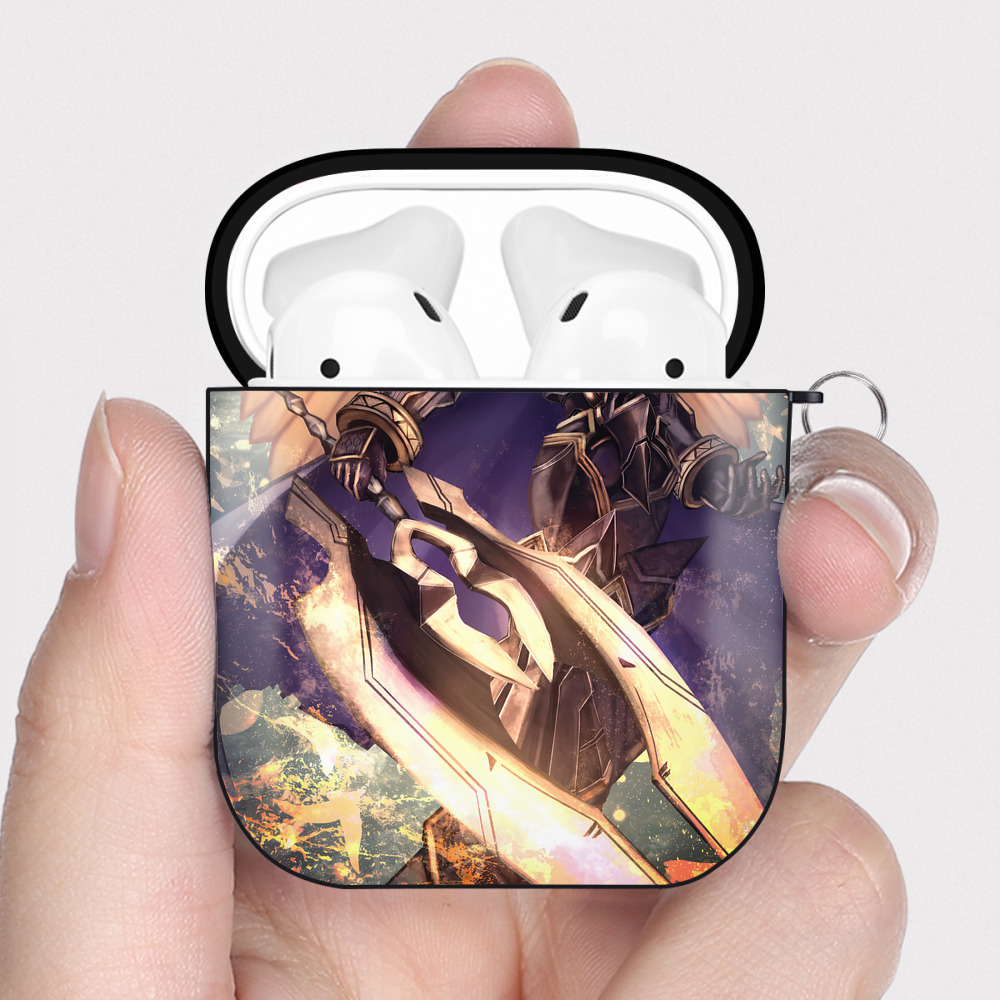 （画像用） Digimon デジタルモンスター/デジモン AirPods 第2世代保護ケース ハードシェル ブラック 耐衝撃・防指紋・カラビナ付き