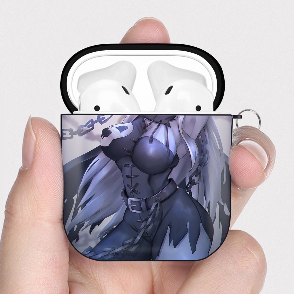 （画像用） Digimon デジタルモンスター/デジモン AirPods 第2世代保護ケース ハードシェル ブラック 耐衝撃・防指紋・カラビナ付き