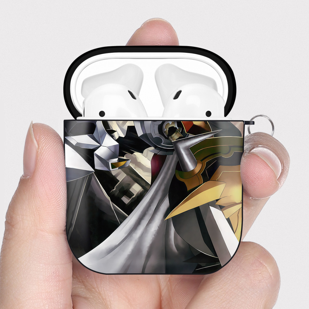 （画像用） Digimon デジタルモンスター/デジモン AirPods 第2世代保護ケース ハードシェル ブラック 耐衝撃・防指紋・カラビナ付き
