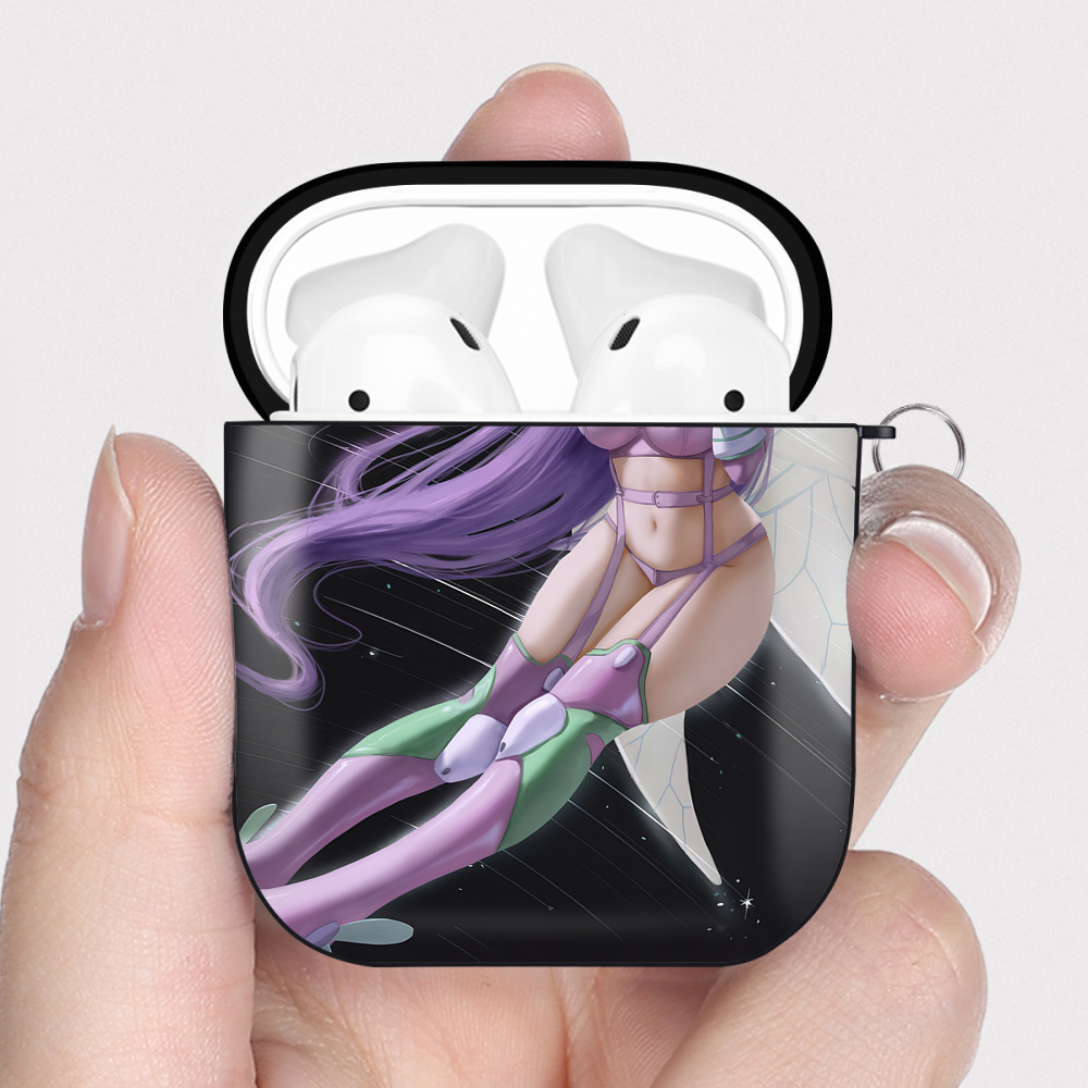 （画像用） Digimon デジタルモンスター/デジモン AirPods 第2世代保護ケース ハードシェル ブラック 耐衝撃・防指紋・カラビナ付き